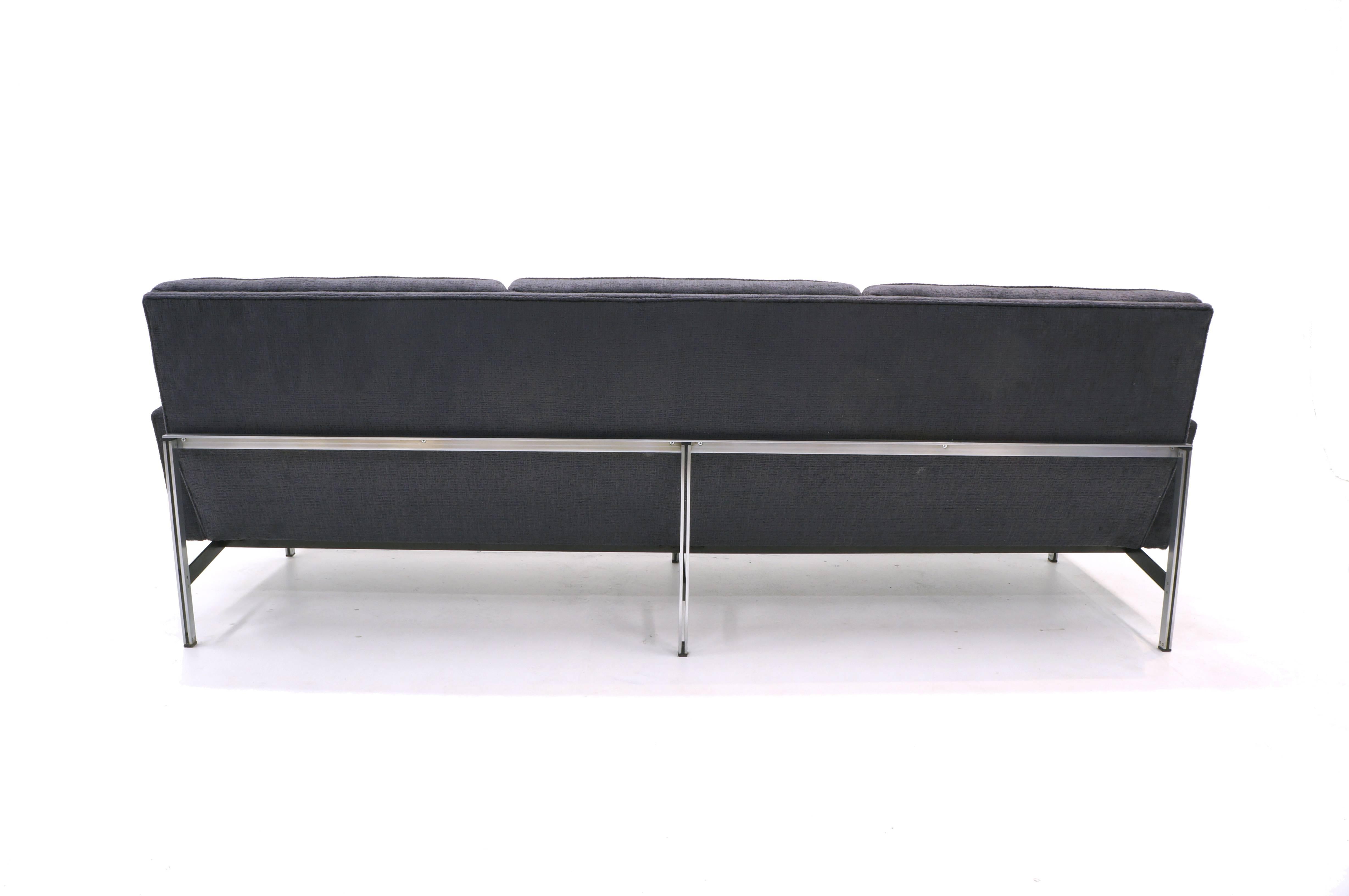 Mid-Century Modern Florence Knoll Parallel Bar Sofa, Early Production, Restored, Excellent