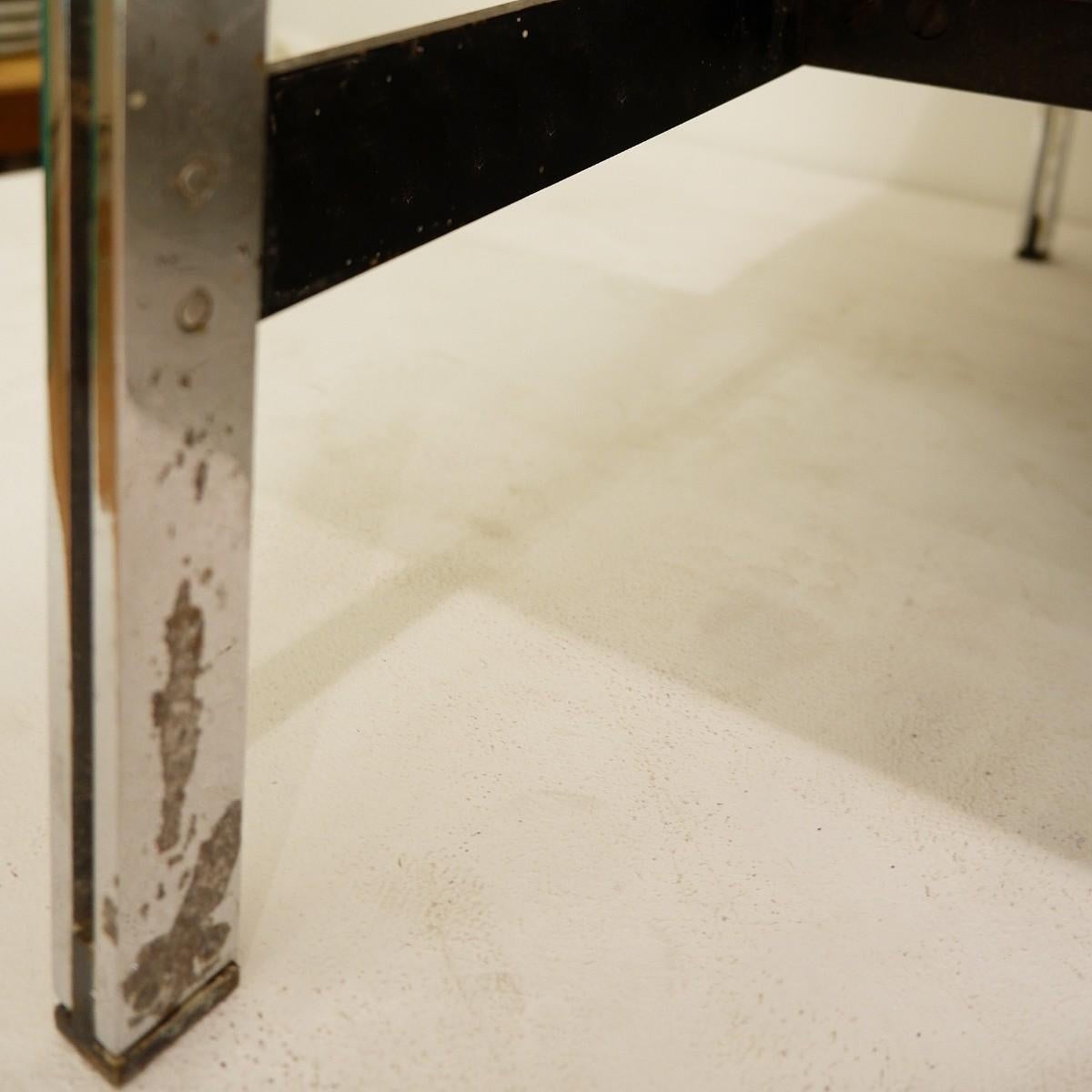 Florence Knoll Parallel Bar System Settee, 1970s, New Upholstery 1