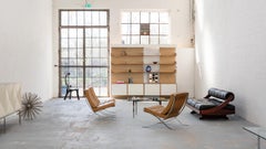 Florence Knoll, Seltener Wandschrank aus Teakholz und Seegras, 1952 für Knoll International