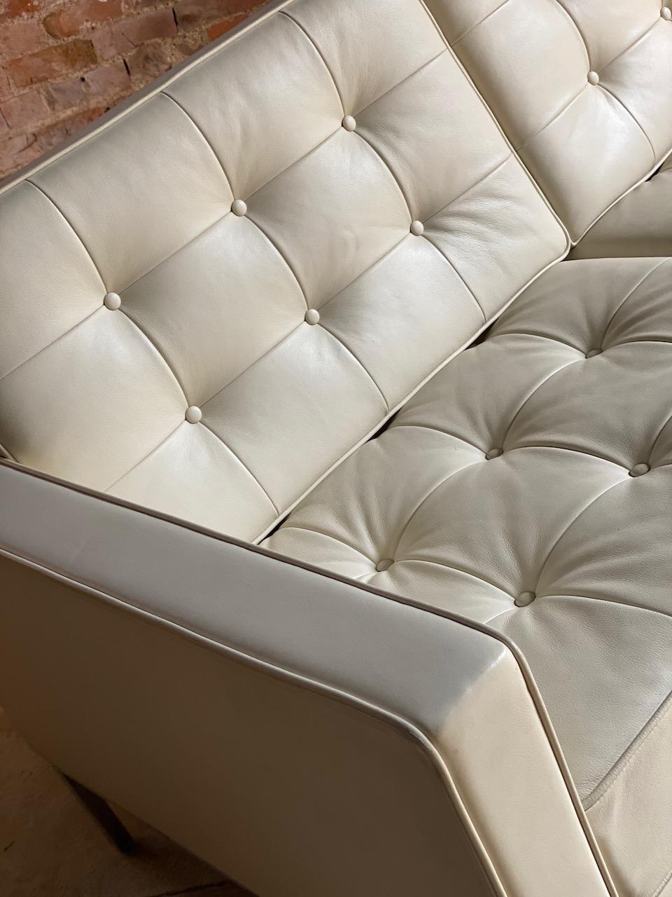 Florence Knoll Relax Leather Three-Seat Sofa by Knoll Studio 2