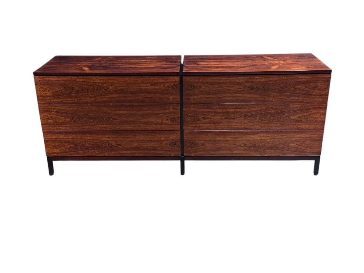 American Florence Knoll Rosewood 6 Drawer Double Dresser/Chest, 1960 For Sale