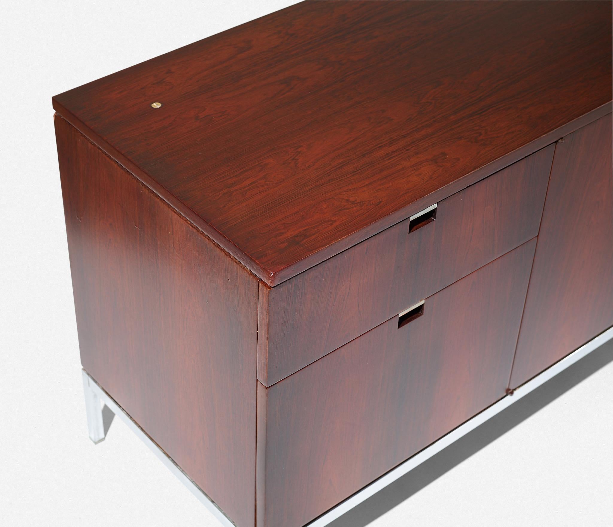 Mid-20th Century Florence Knoll Rosewood Cabinet For Sale