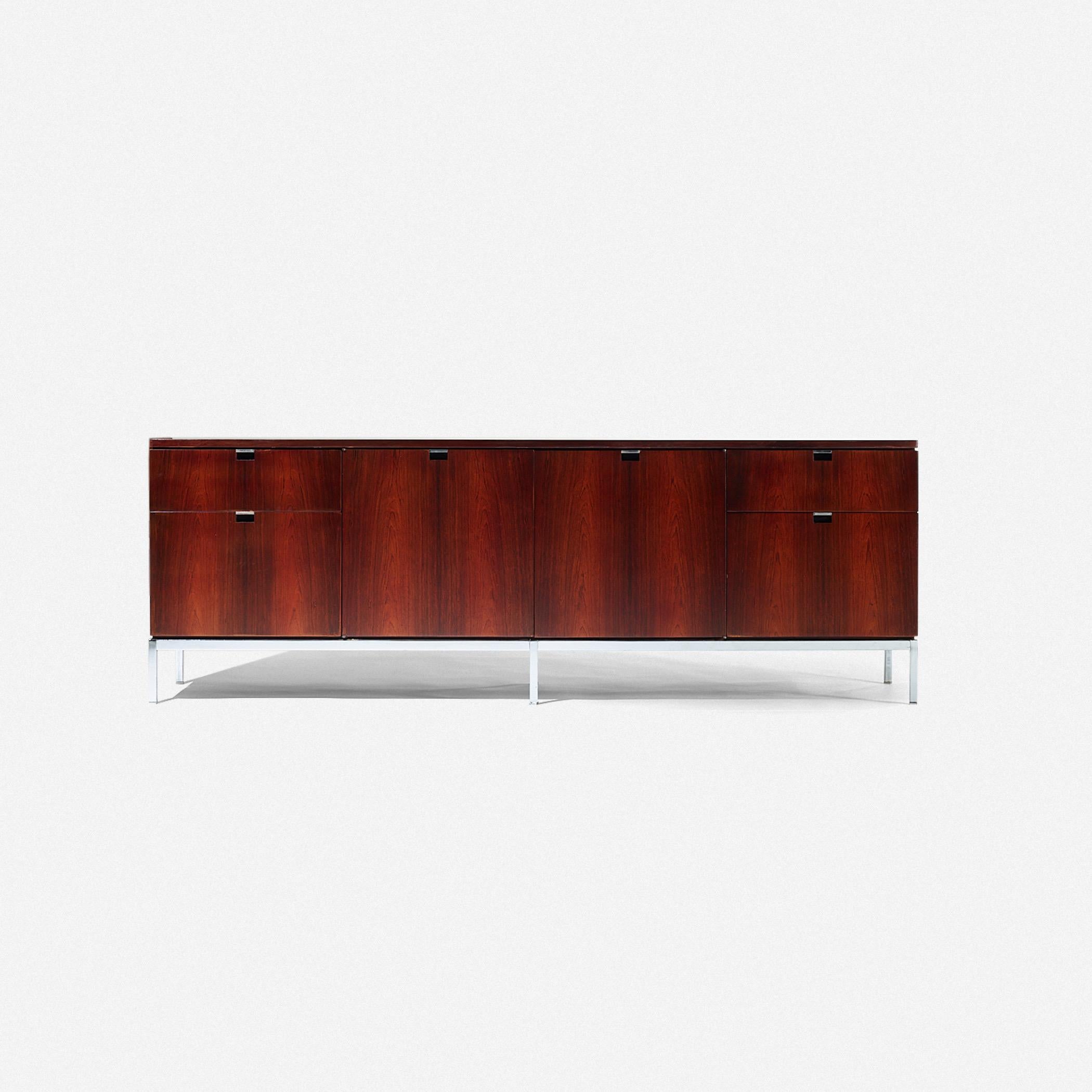 Florence Knoll Rosewood Cabinet For Sale 1