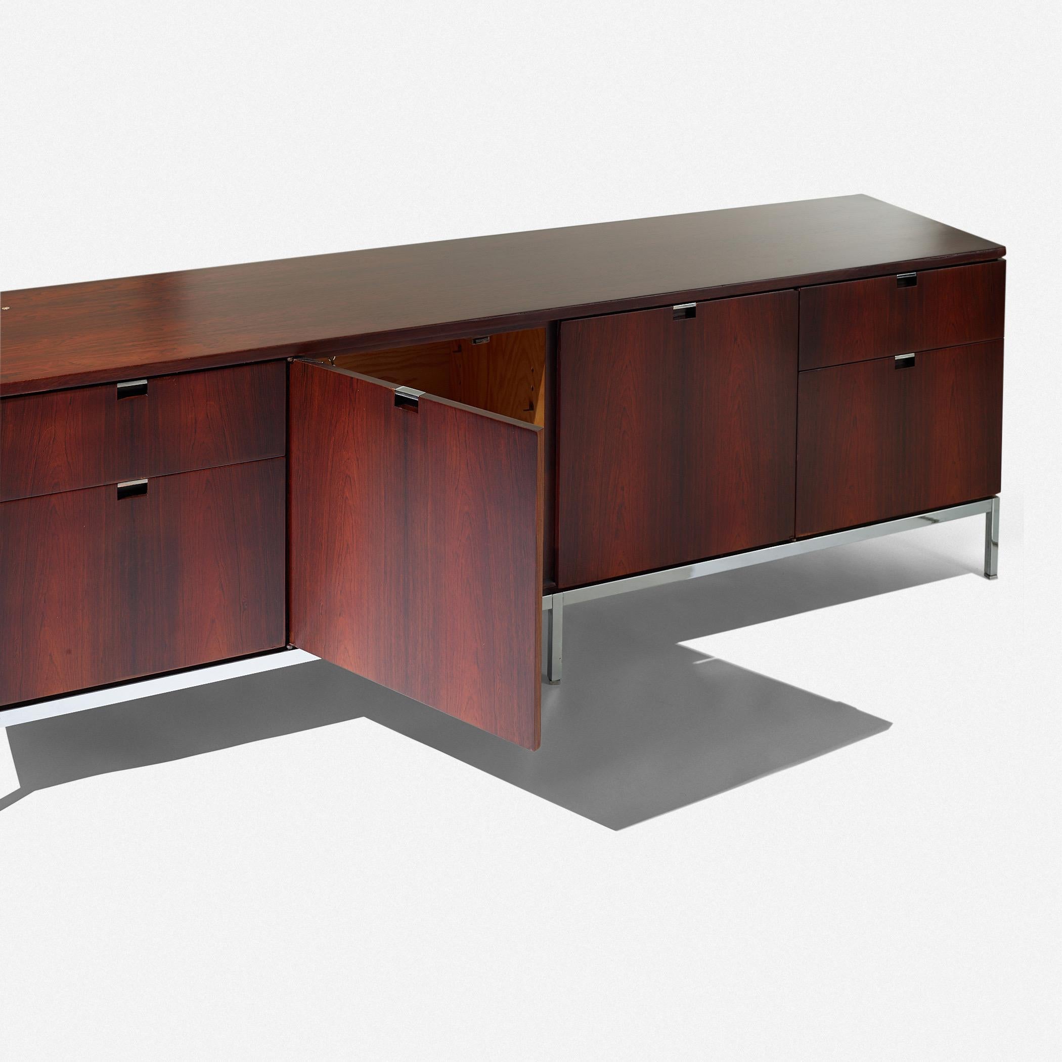 Florence Knoll Rosewood Cabinet For Sale 4