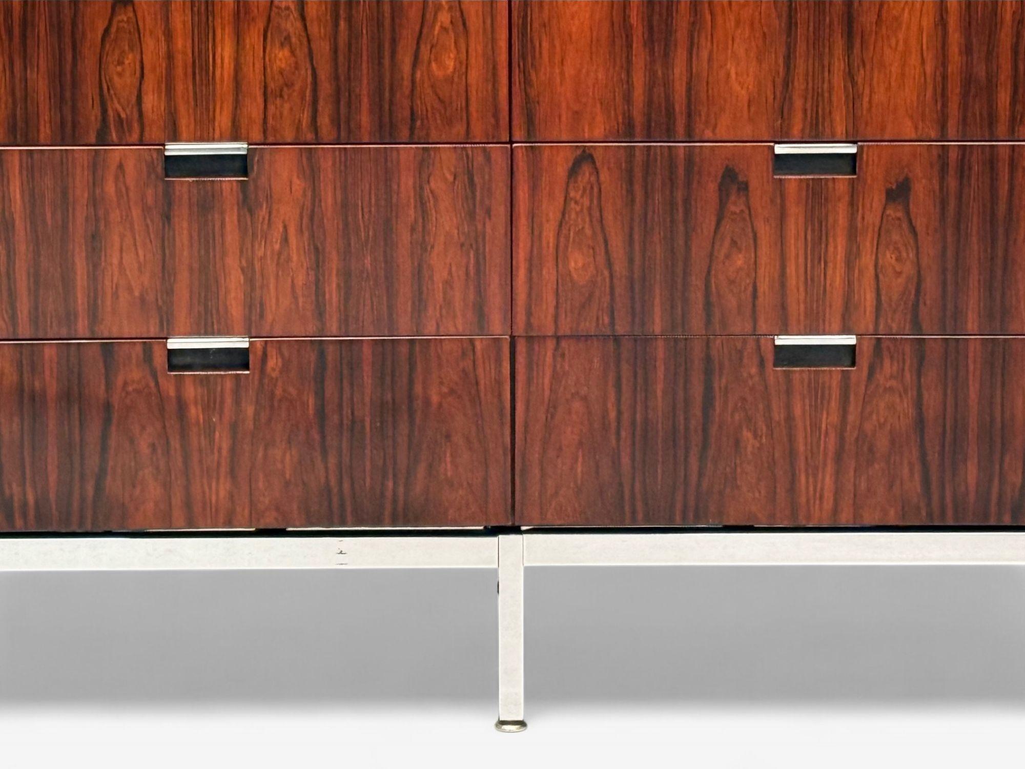 Florence Knoll, Palisandro, Cromo, Mármol, Aparador, EEUU, Años 60 mediados del siglo XX en venta