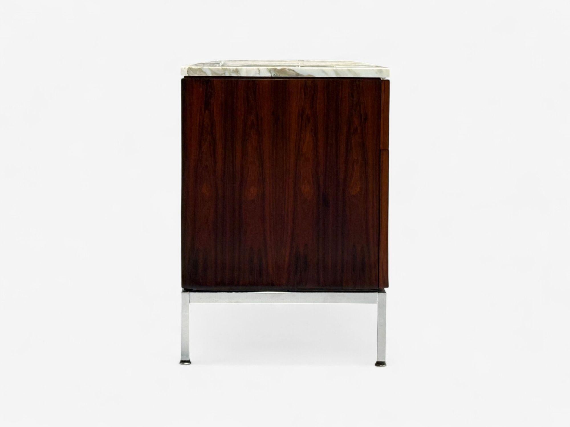 Florence Knoll, Palisandro, Cromo, Mármol, Aparador, EEUU, Años 60 en venta 2