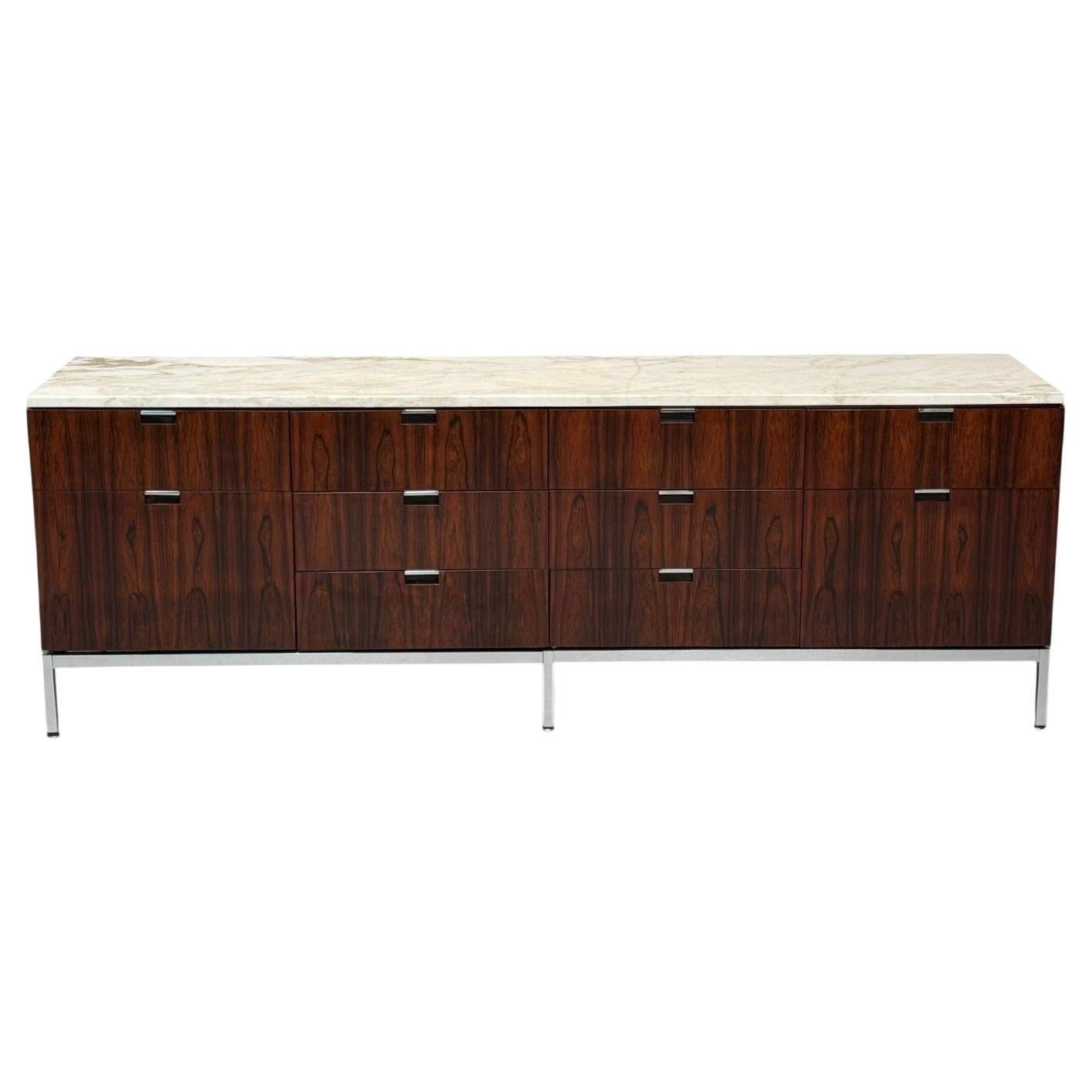 Enfilade Florence Knoll, chrome, marbre, États-Unis, années 1960
