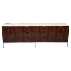 Florence Knoll, Rosewood, Chrome, Marble, Sideboard, USA, 1960s