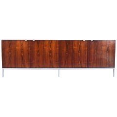 Florence Knoll Rosewood Credenza with Calacatta Marble Top