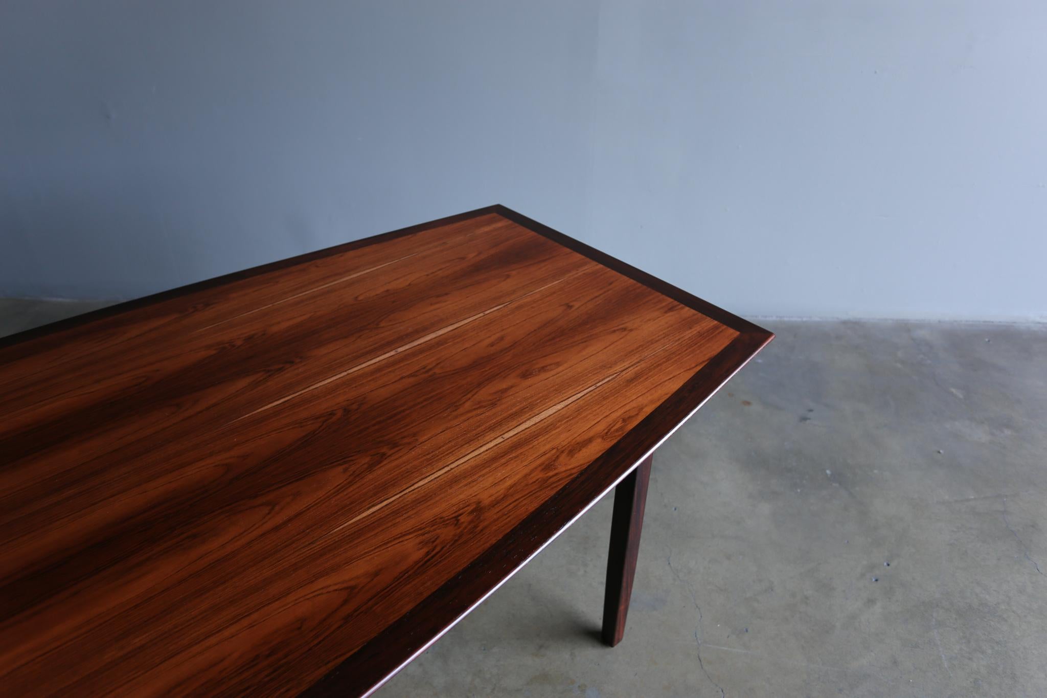 Florence Knoll Rosewood Dining Table Distributed by FORMA Brazil,  circa 1960 6