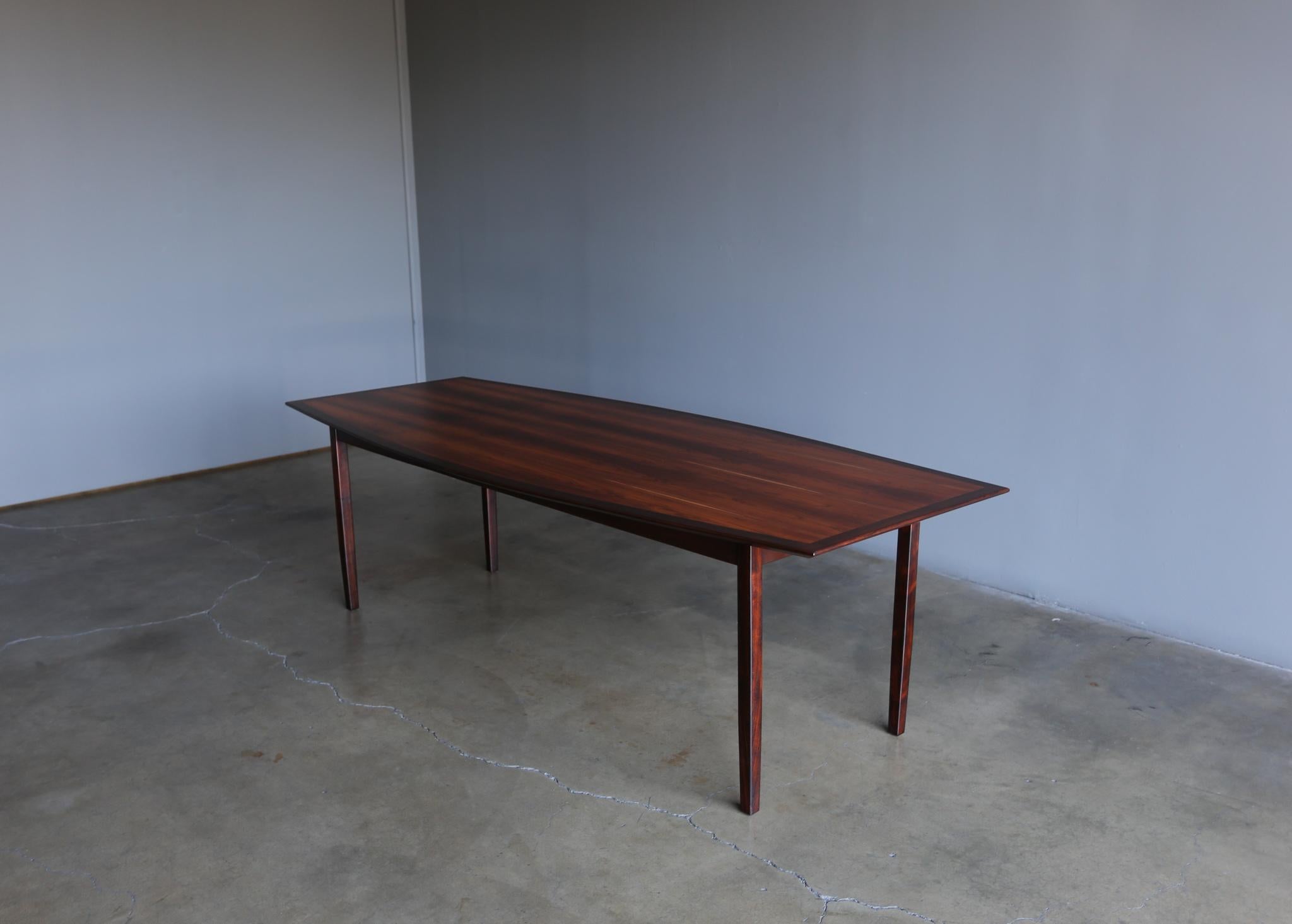 Florence Knoll Rosewood Dining Table Distributed by FORMA Brazil,  circa 1960 7