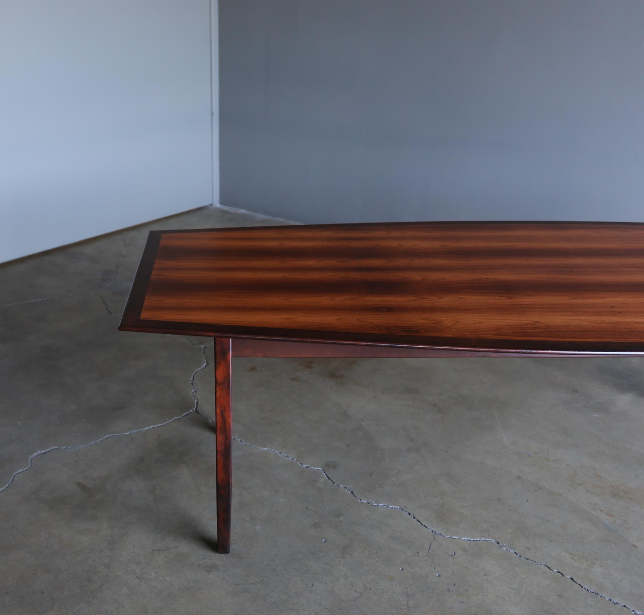 Florence Knoll Rosewood Dining Table Distributed by FORMA Brazil,  circa 1960  10