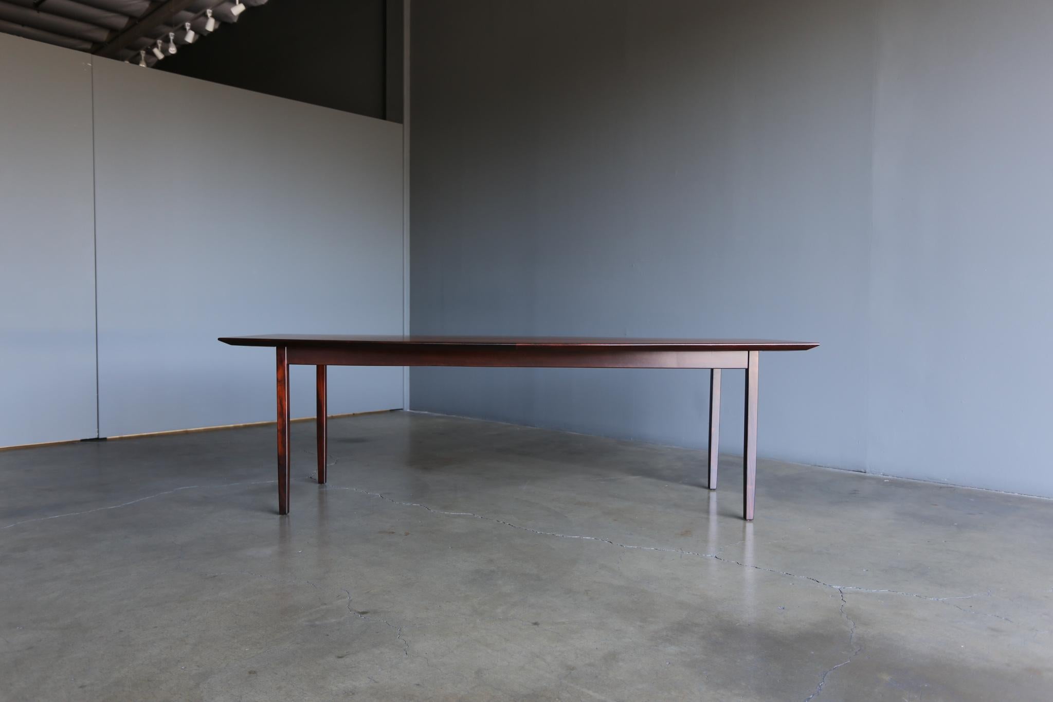 Florence Knoll Rosewood Dining Table Distributed by FORMA Brazil,  circa 1960  In Good Condition In Costa Mesa, CA