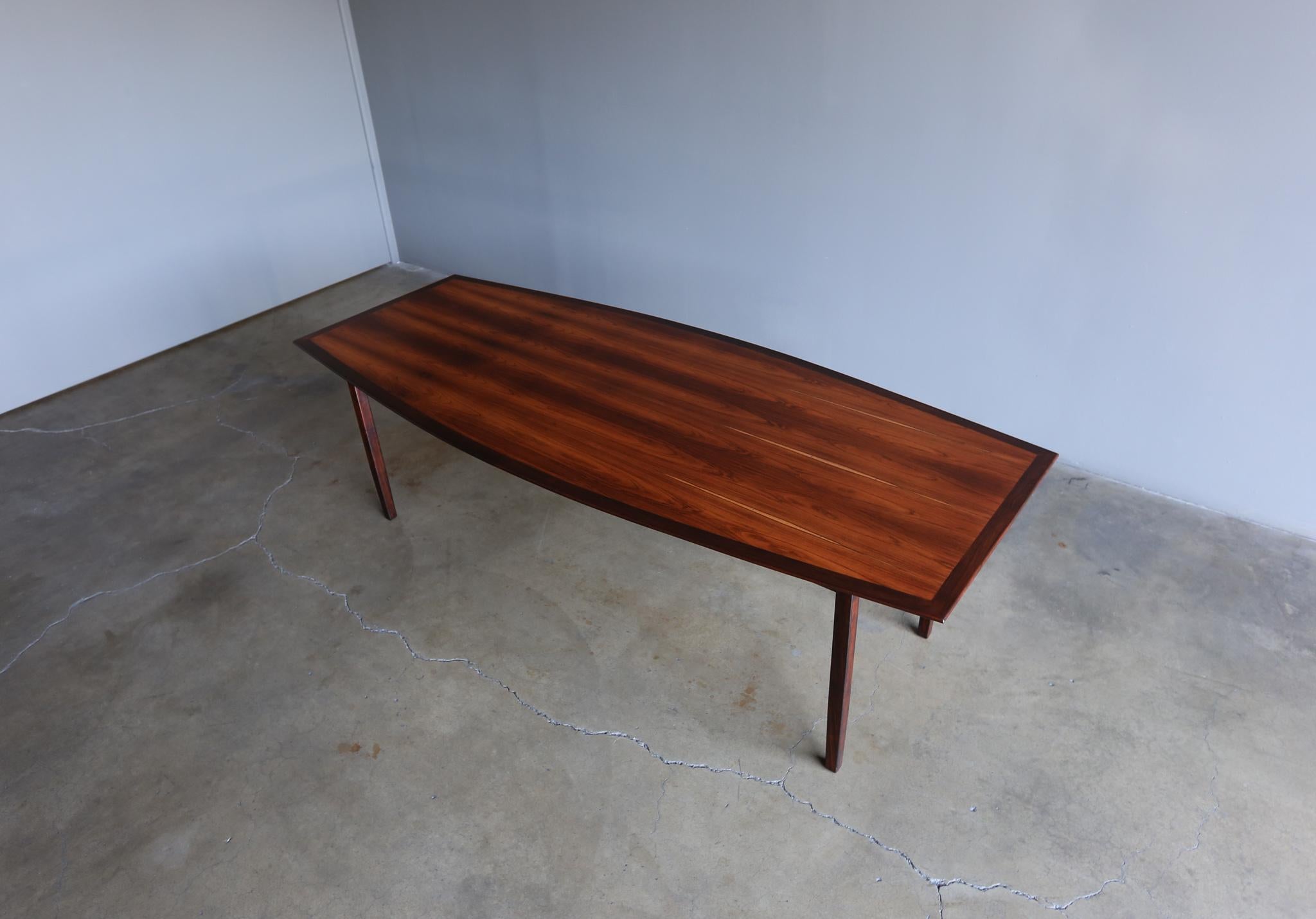 Florence Knoll Rosewood Dining Table Distributed by FORMA Brazil,  circa 1960  1