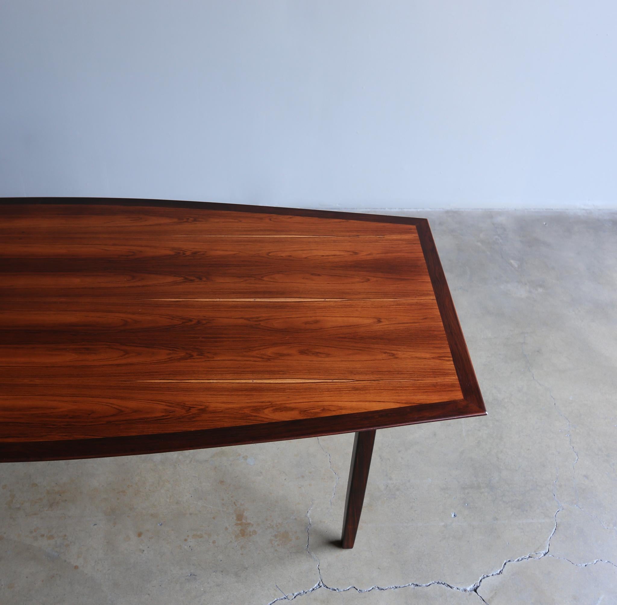 Florence Knoll Rosewood Dining Table Distributed by FORMA Brazil,  circa 1960  2