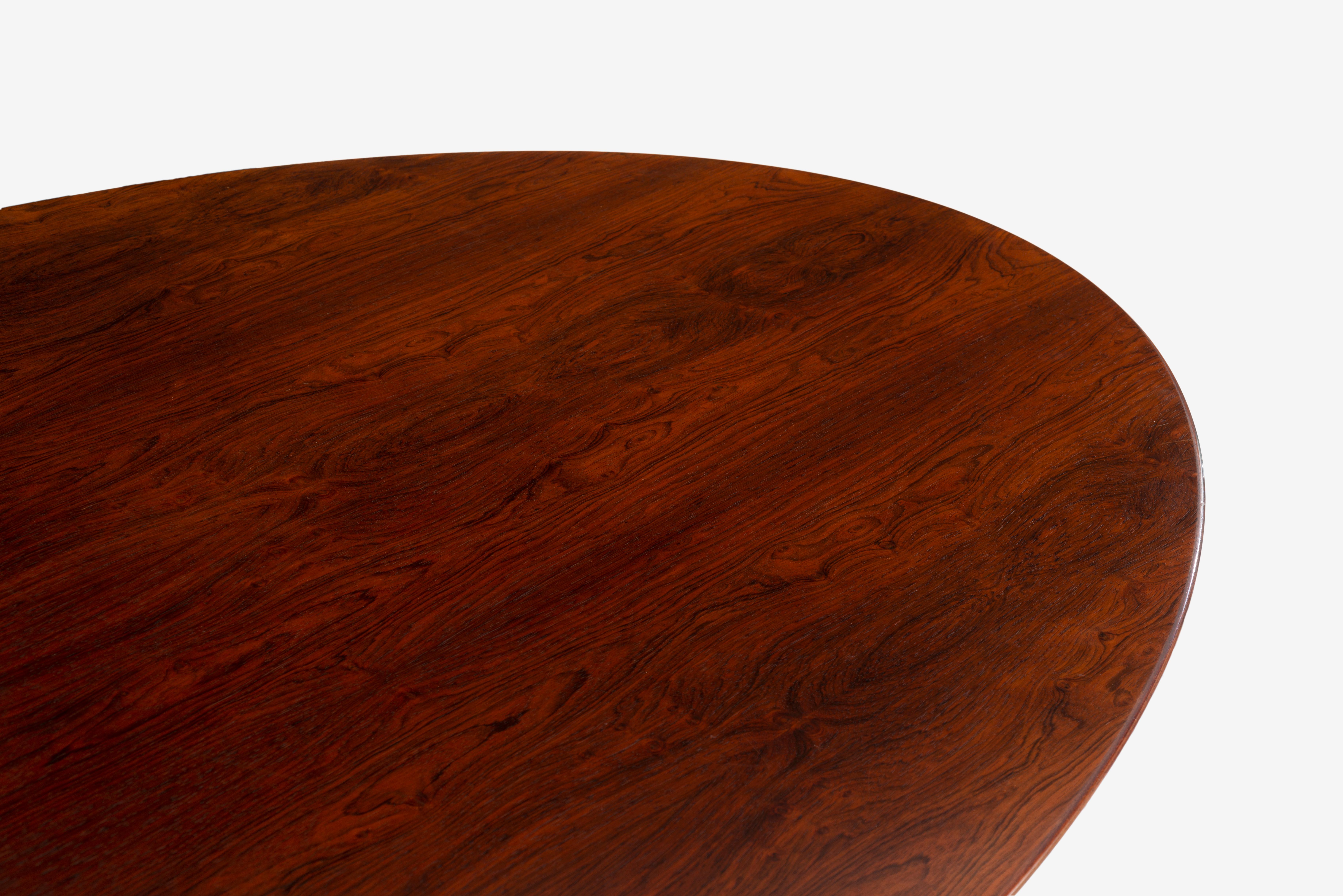 Plated Florence Knoll Rosewood Dining Table or Desk For Sale