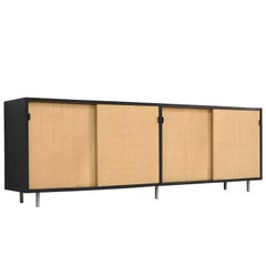 Used Florence Knoll Seagrass Credenza Designed for Knoll