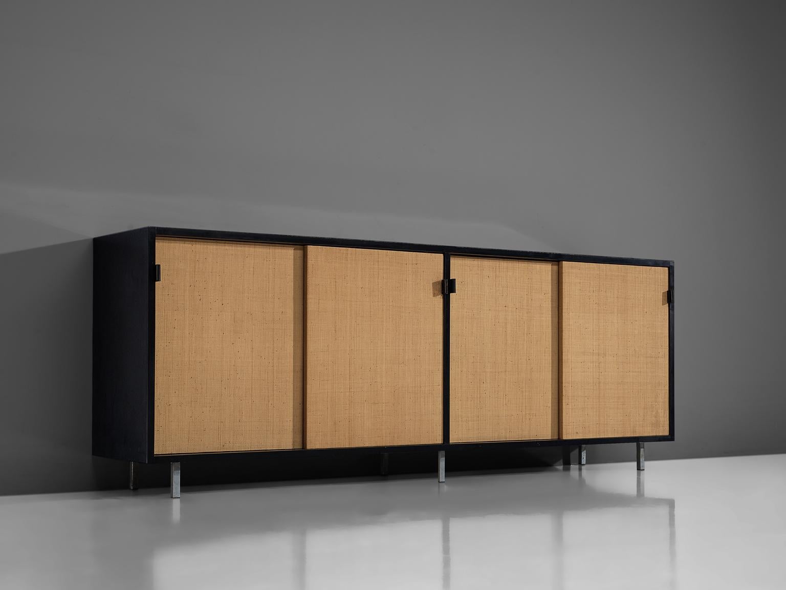 American Florence Knoll Seagrass Credenza Designed for Knoll Office