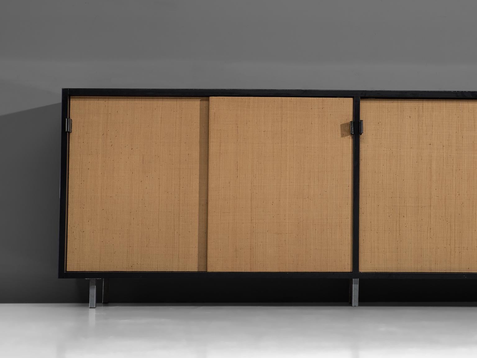 Mid-20th Century Florence Knoll Seagrass Credenza Designed for Knoll Office
