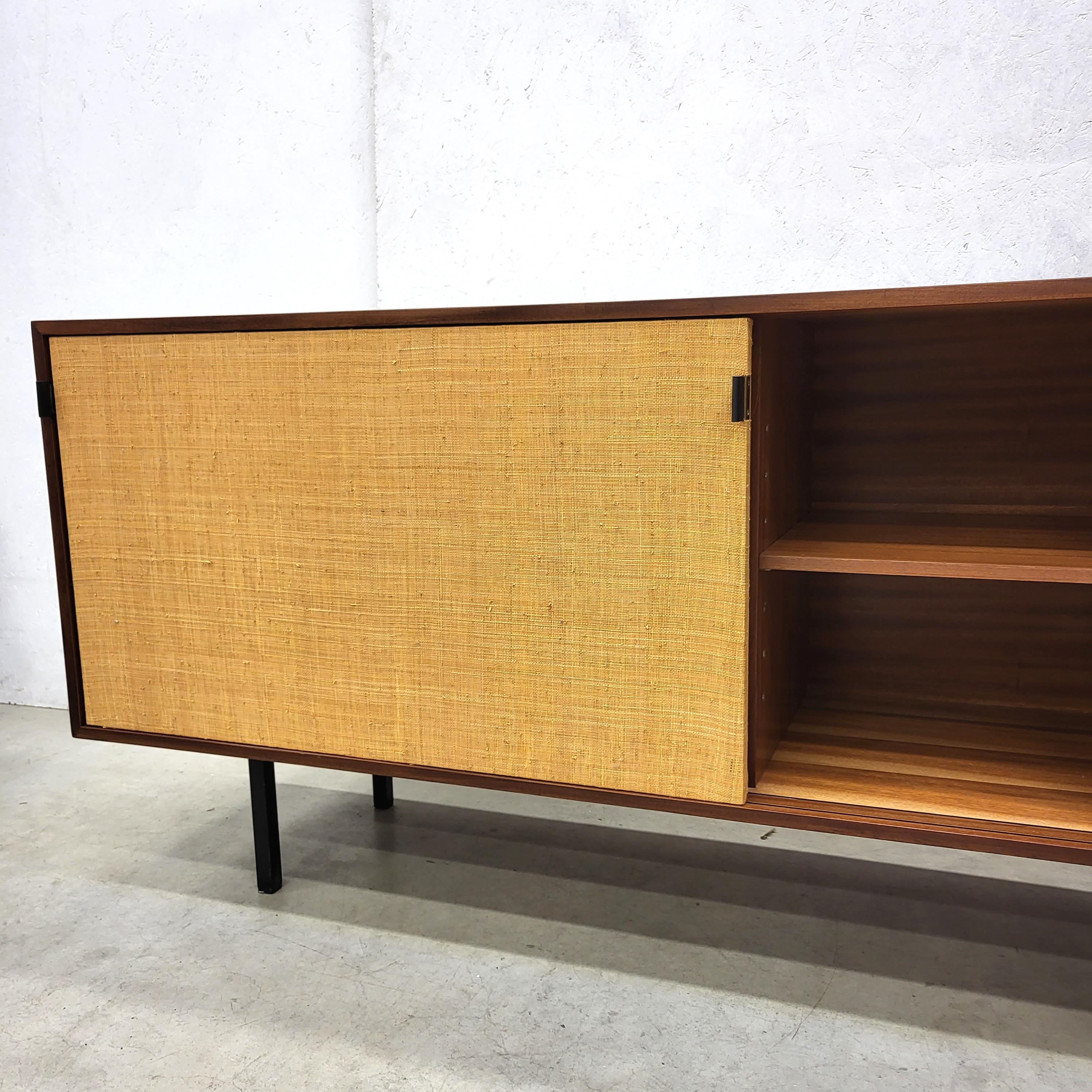 German Florence Knoll Seagrass Sideboard Model 116 by Knoll, 1952 For Sale