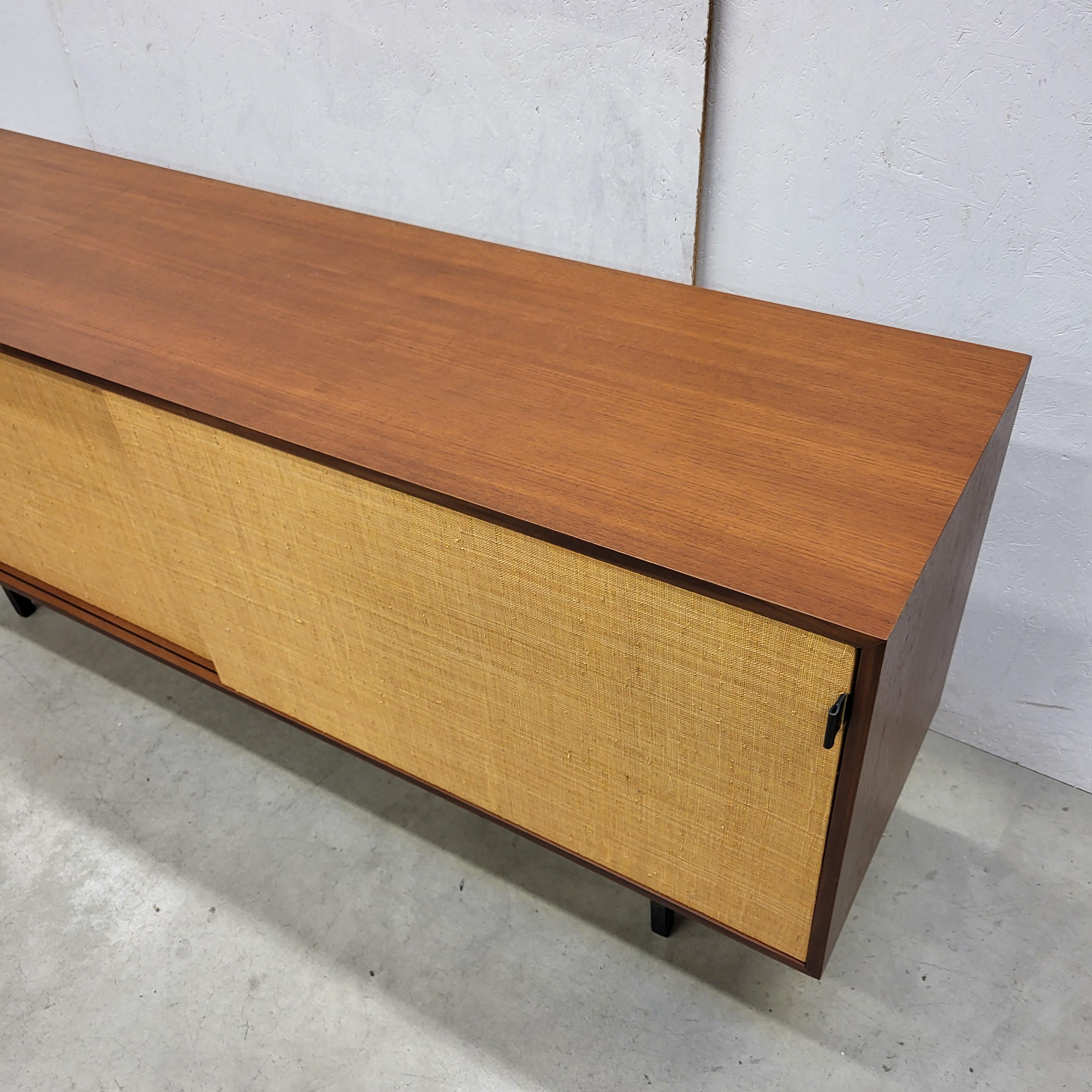 Wood Florence Knoll Seagrass Sideboard Model 116 by Knoll, 1952 For Sale