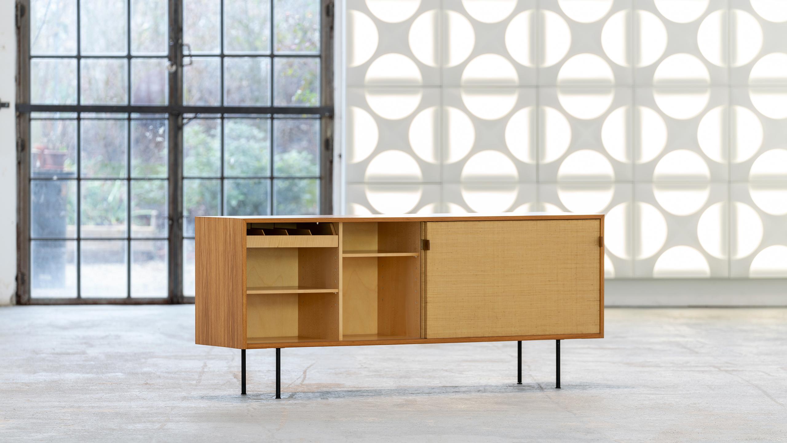 Mid-Century Modern Florence Knoll, Sideboard, 1968 Seagrass Doors & Ash Wood, Knoll International