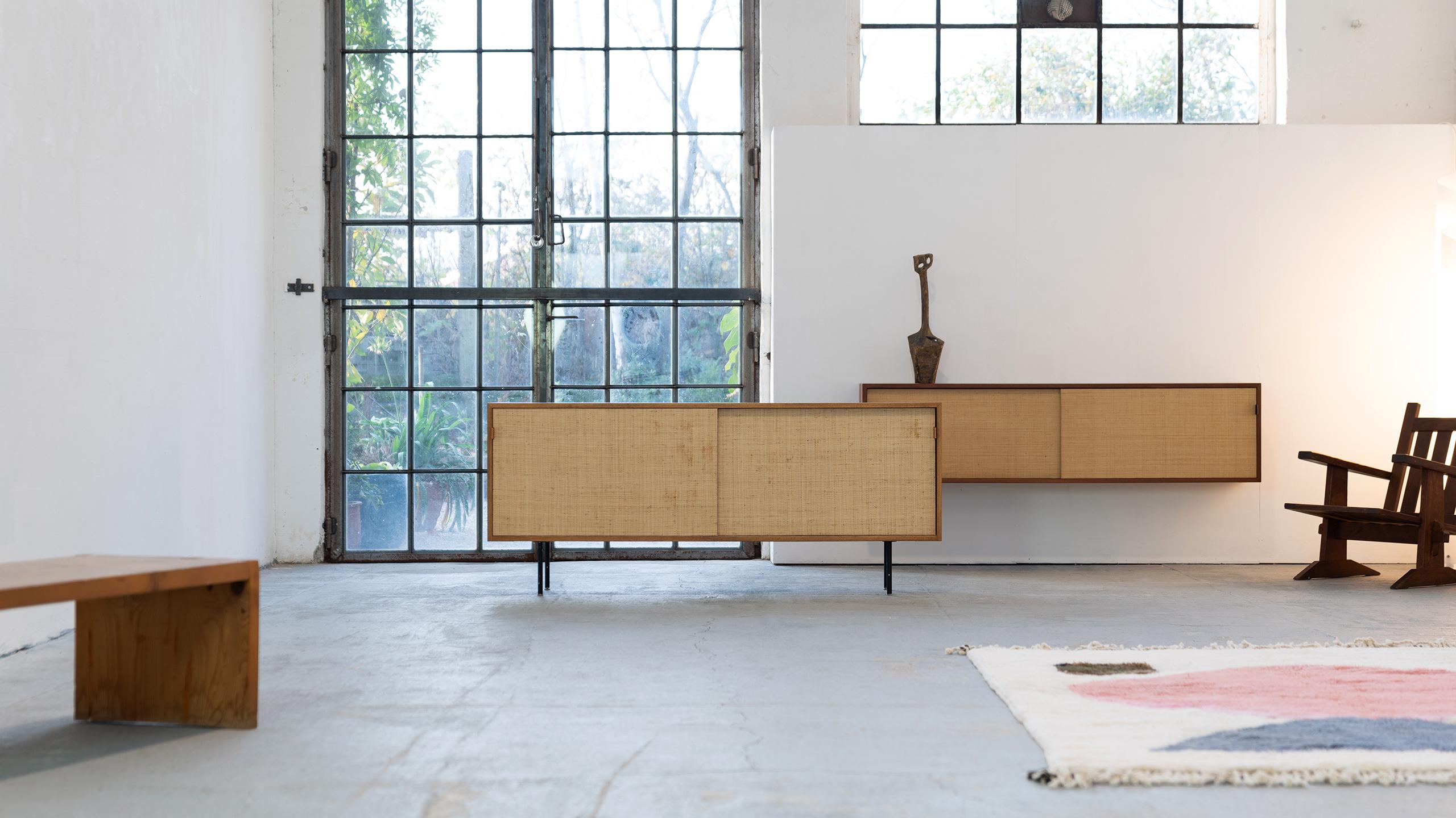 Florence Knoll, Sideboard 1968 Seagrass Doors and Walnut by Knoll International 5