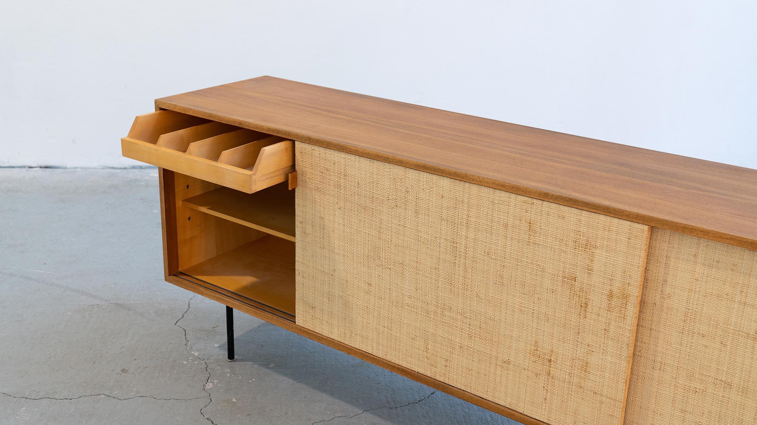Florence Knoll, Sideboard 1968 Seagrass Doors and Walnut by Knoll International 8