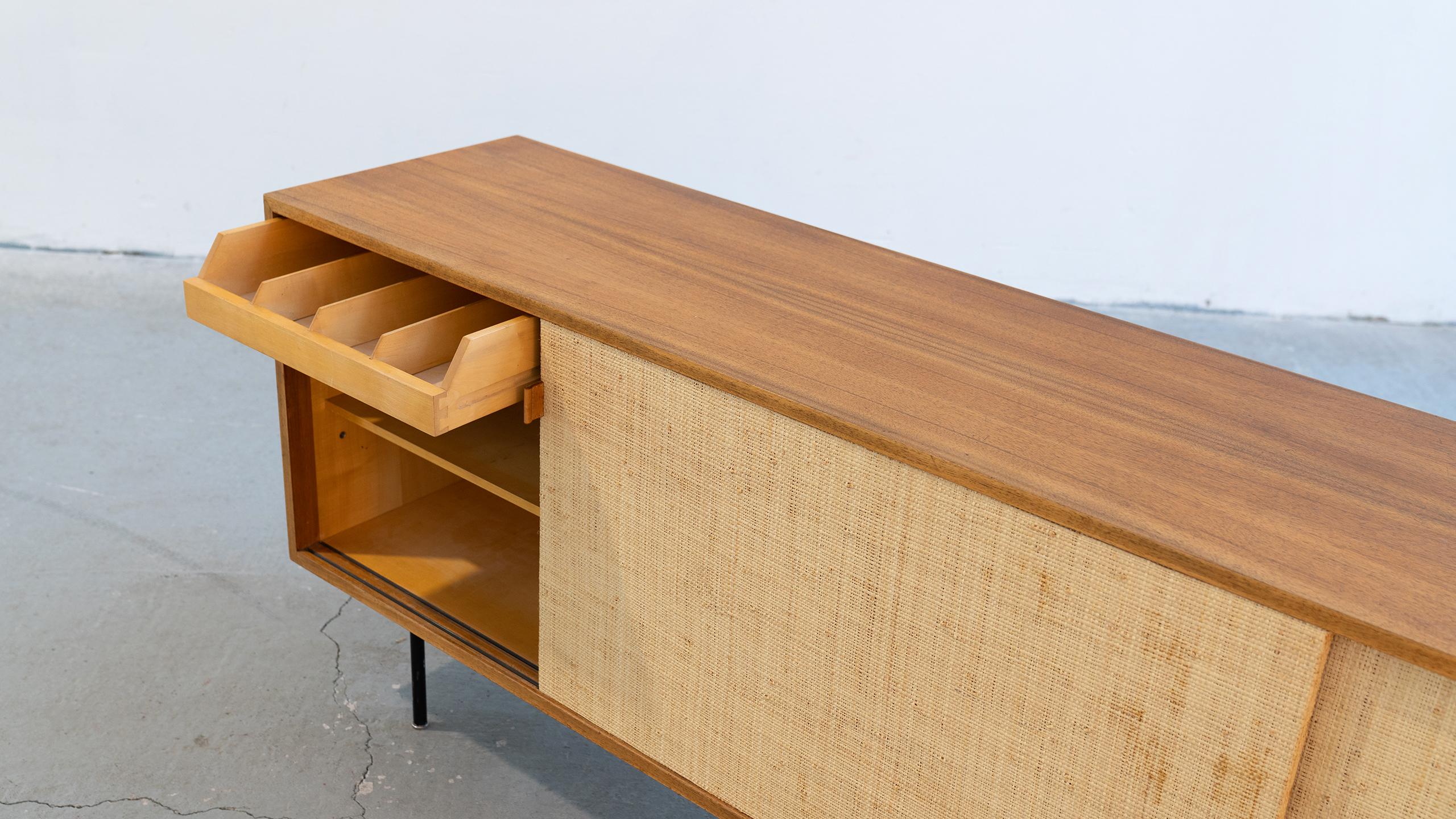 Florence Knoll, Sideboard 1968 Seagrass Doors and Walnut by Knoll International 9