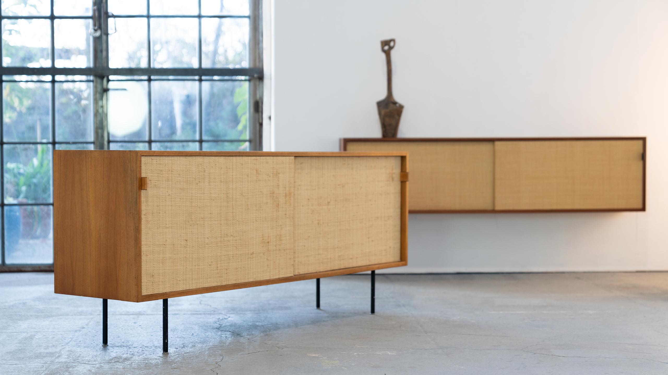 Florence Knoll, Sideboard 1968 Seagrass Doors and Walnut by Knoll International 2