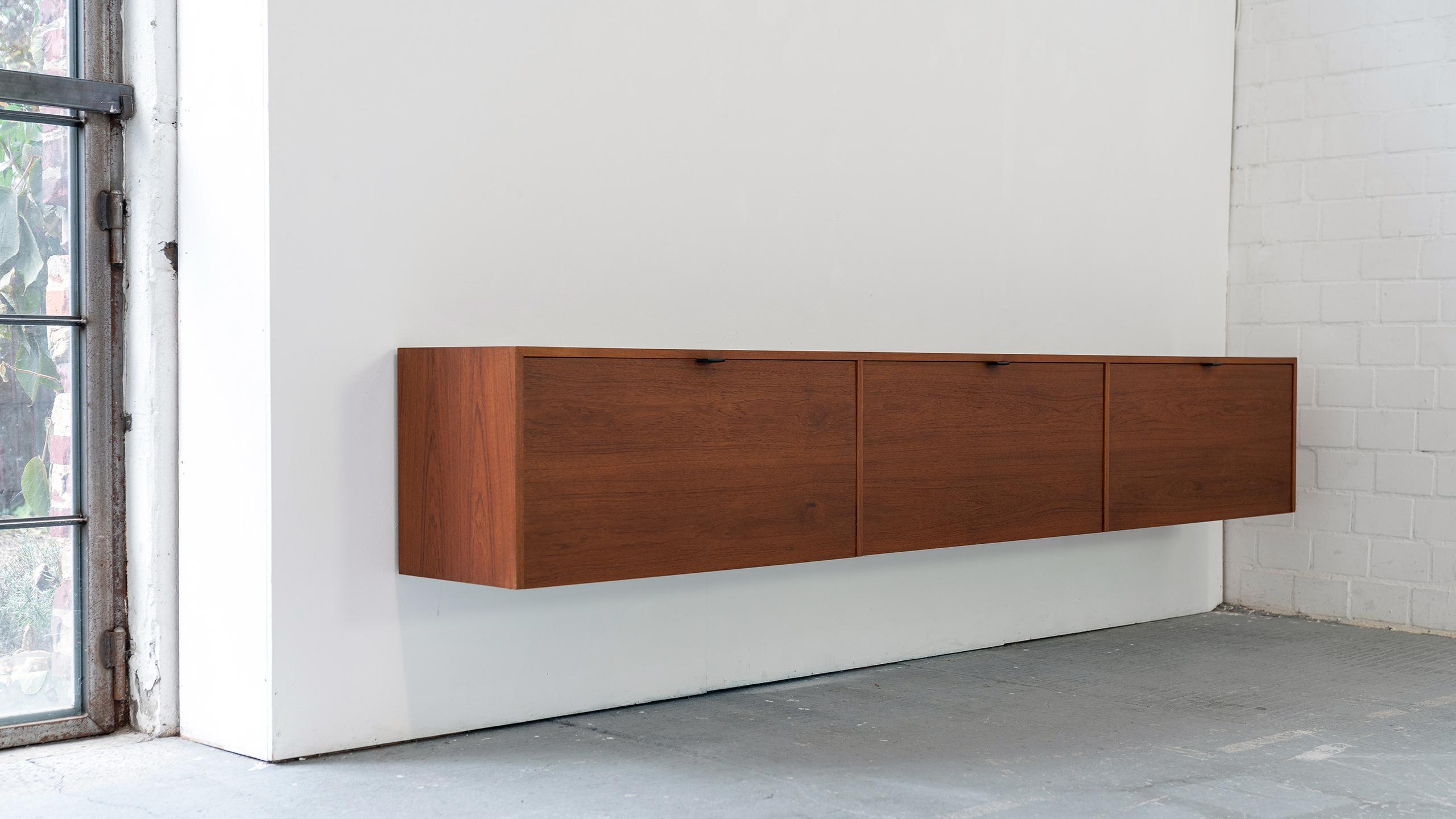 Florence Knoll Sideboard Wall Bar Unit Teak 1954 Knoll International Mid Century For Sale 5