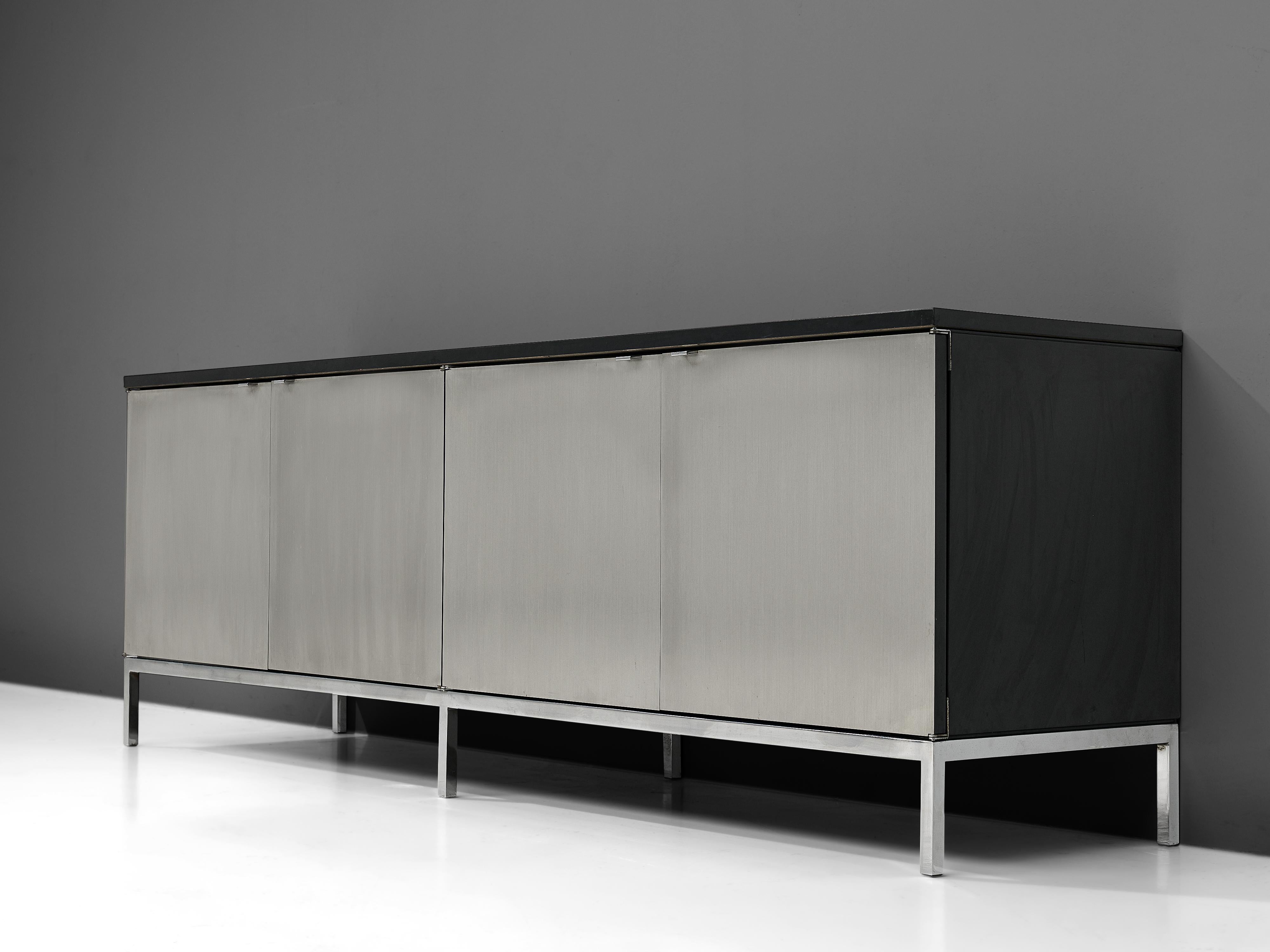 Florence Knoll Sideboard with Brushed Steel Doors 2
