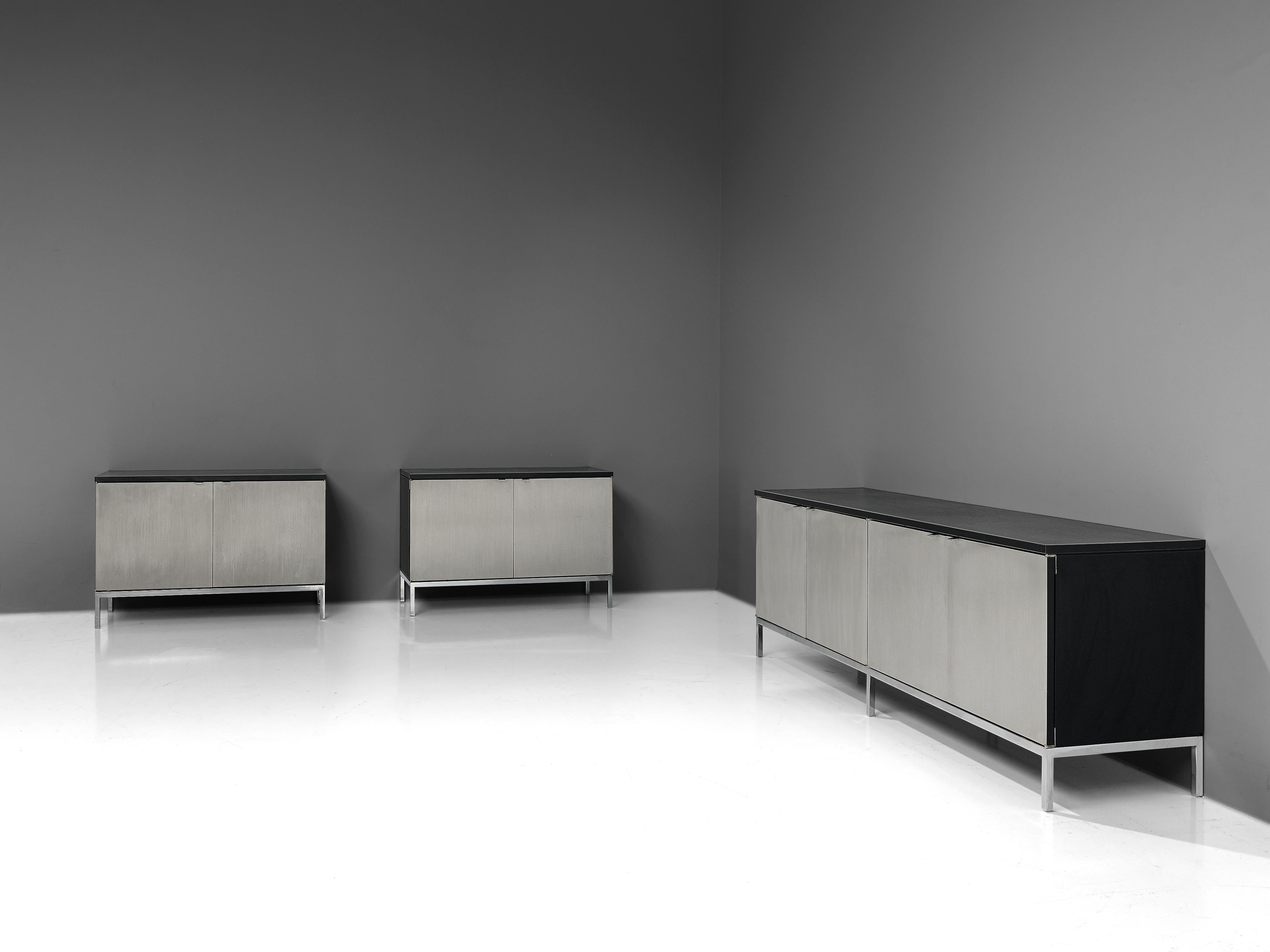 Florence Knoll Sideboard with Brushed Steel Doors 3