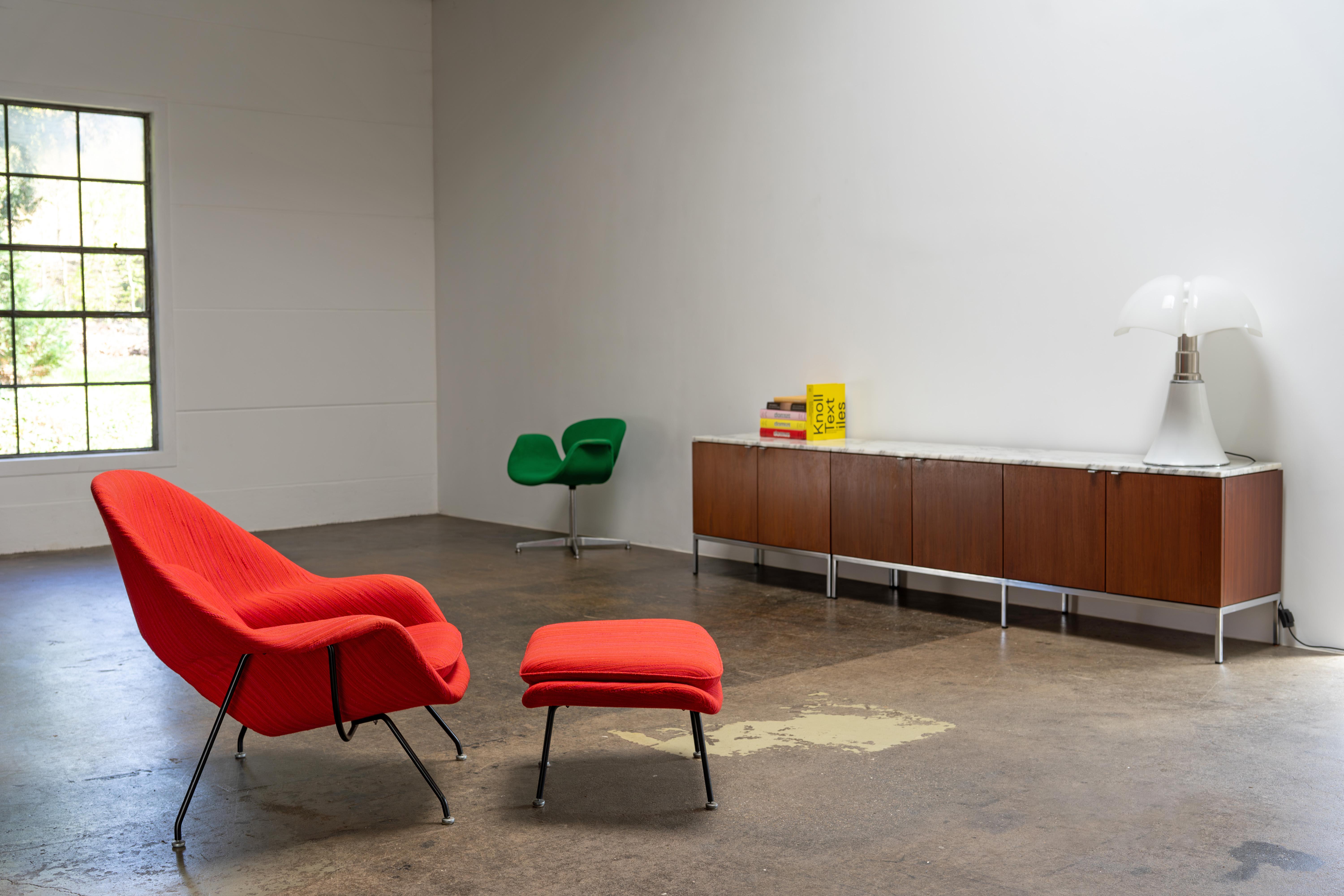 Florence Knoll - Credenze in palissandro indiano e marmo di Carrara, design 1954 in vendita 1