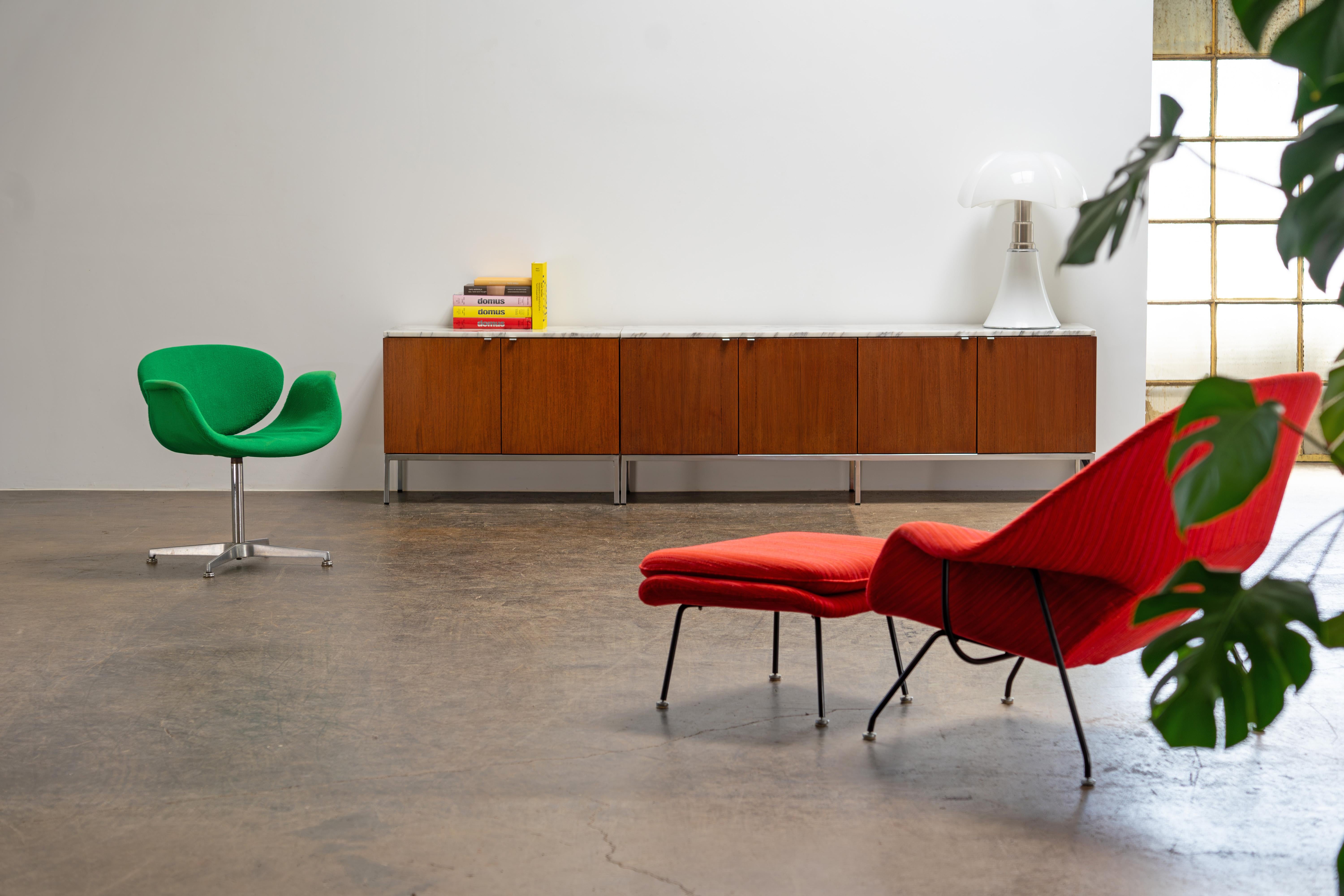 Florence Knoll - Credenze in palissandro indiano e marmo di Carrara, design 1954 in vendita 2