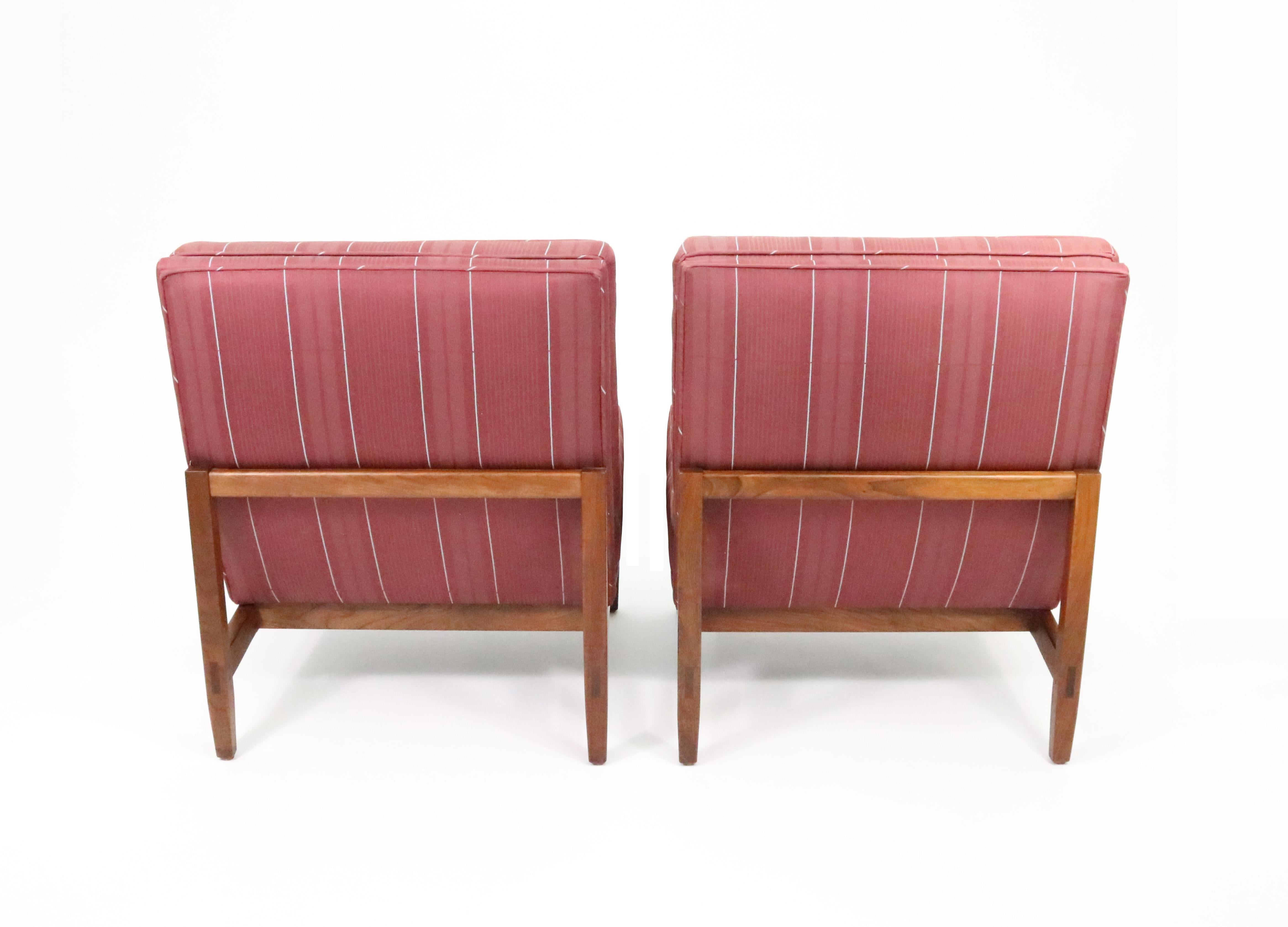 Mid-20th Century Florence Knoll Slipper Chairs in Walnut, Model 51w, 1950s