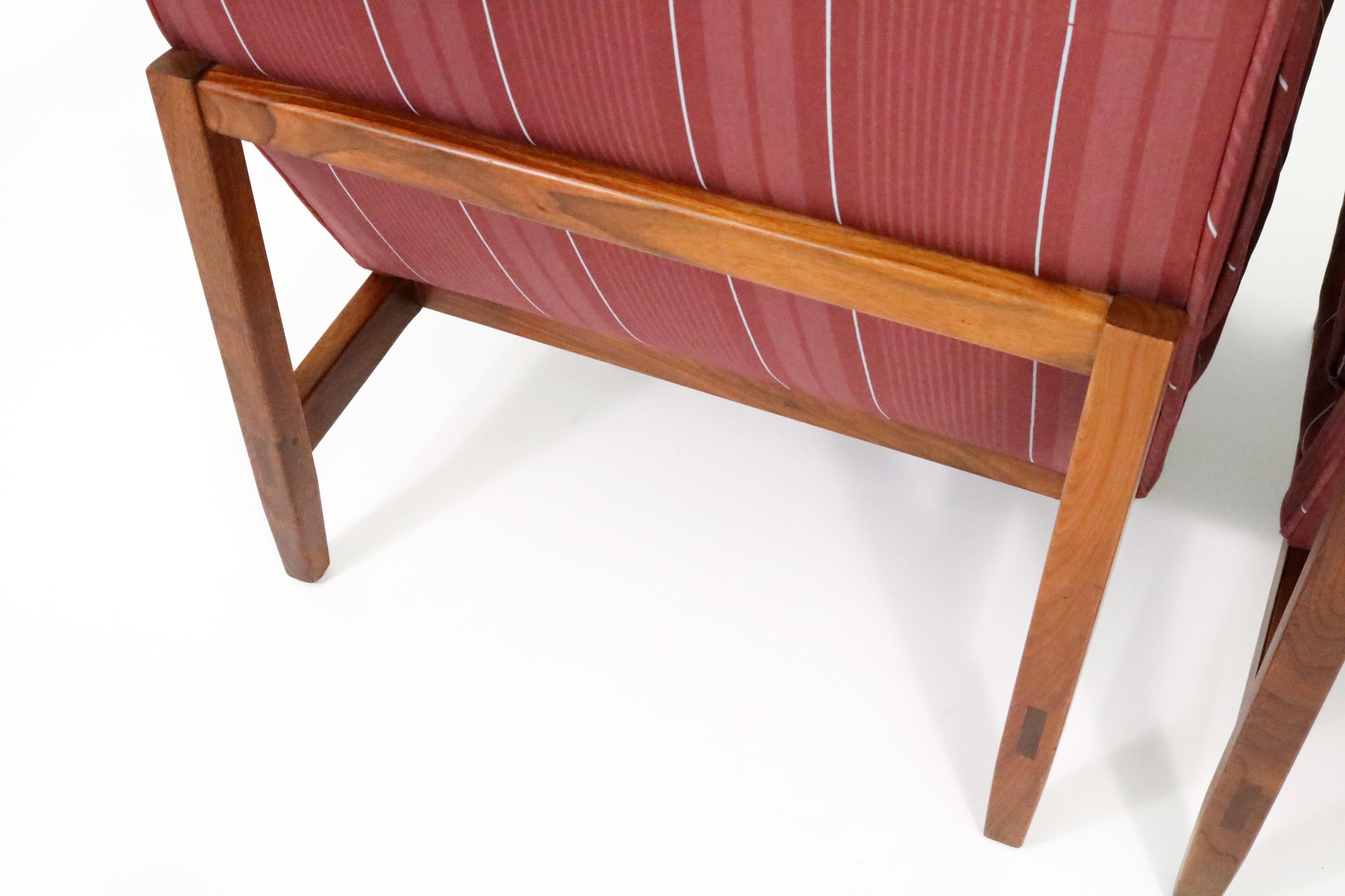 Florence Knoll Slipper Chairs in Walnut, Model 51w, 1950s 2