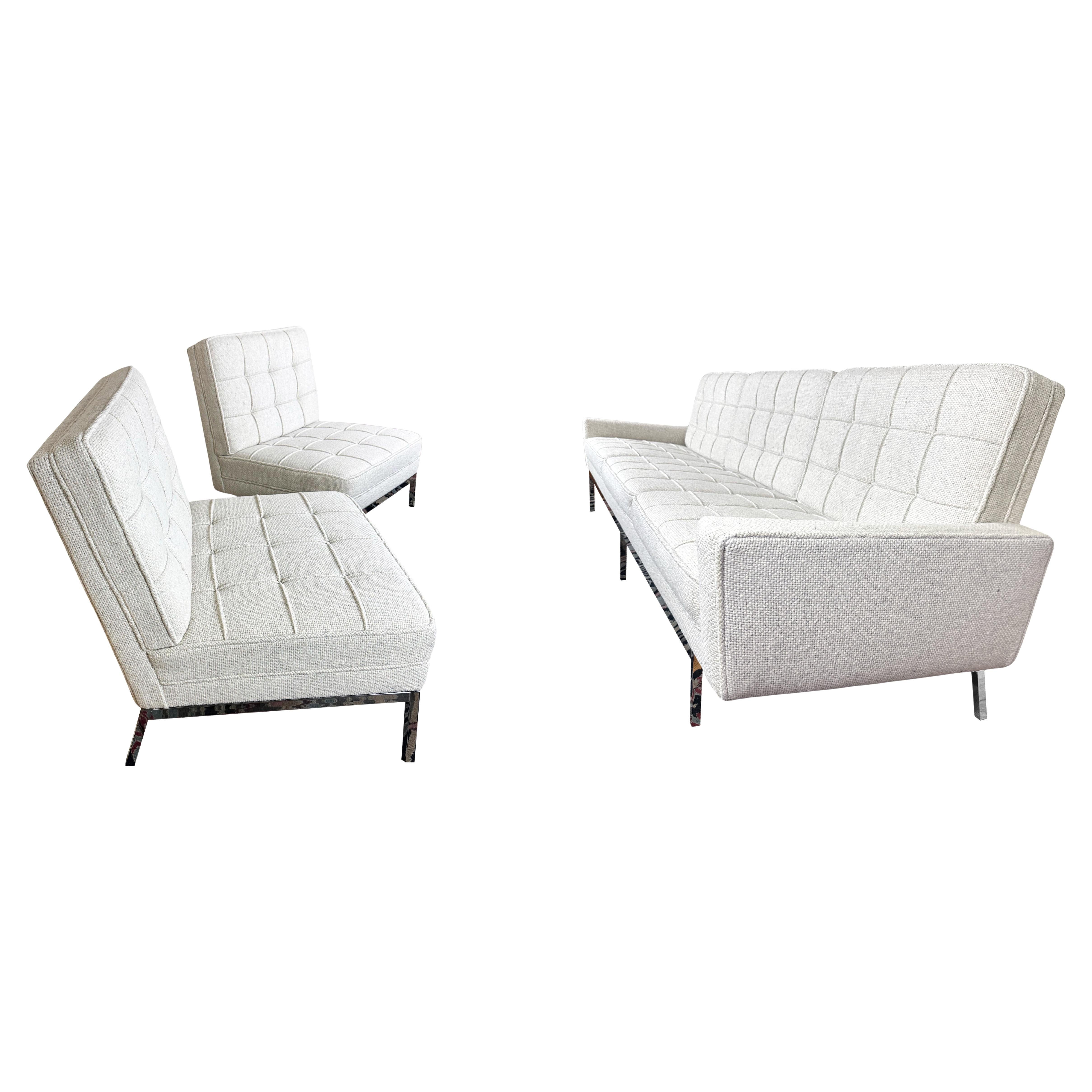 Florence Knoll Sofa and Lounge Chairs