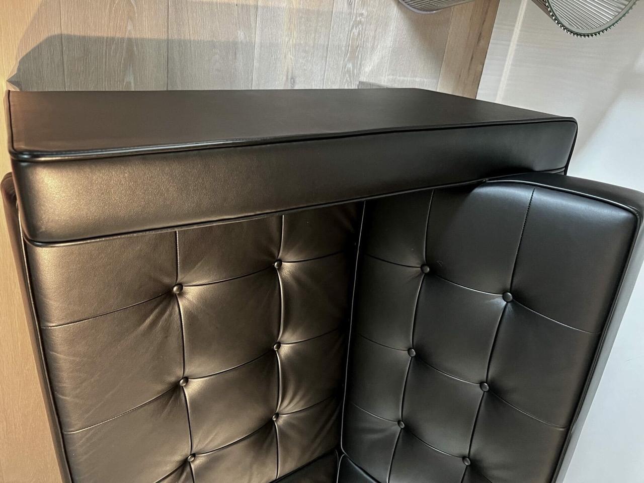 Canapé Florence Knoll en cuir noir 'Sabrina' - Occasion rare (2012) en vente 10