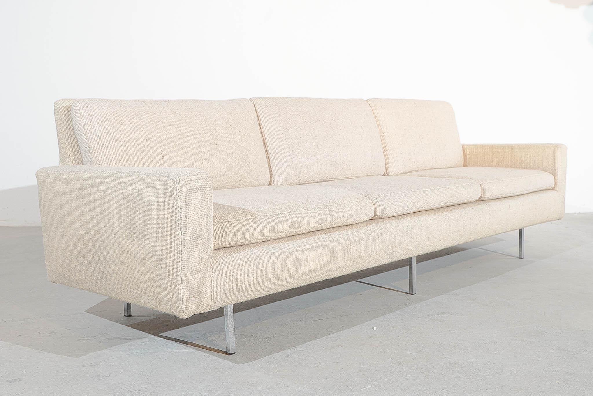 Florence Knoll Sofa Knoll International 3 Sitzer Knoll International Model No. 26 (Gewebt) im Angebot