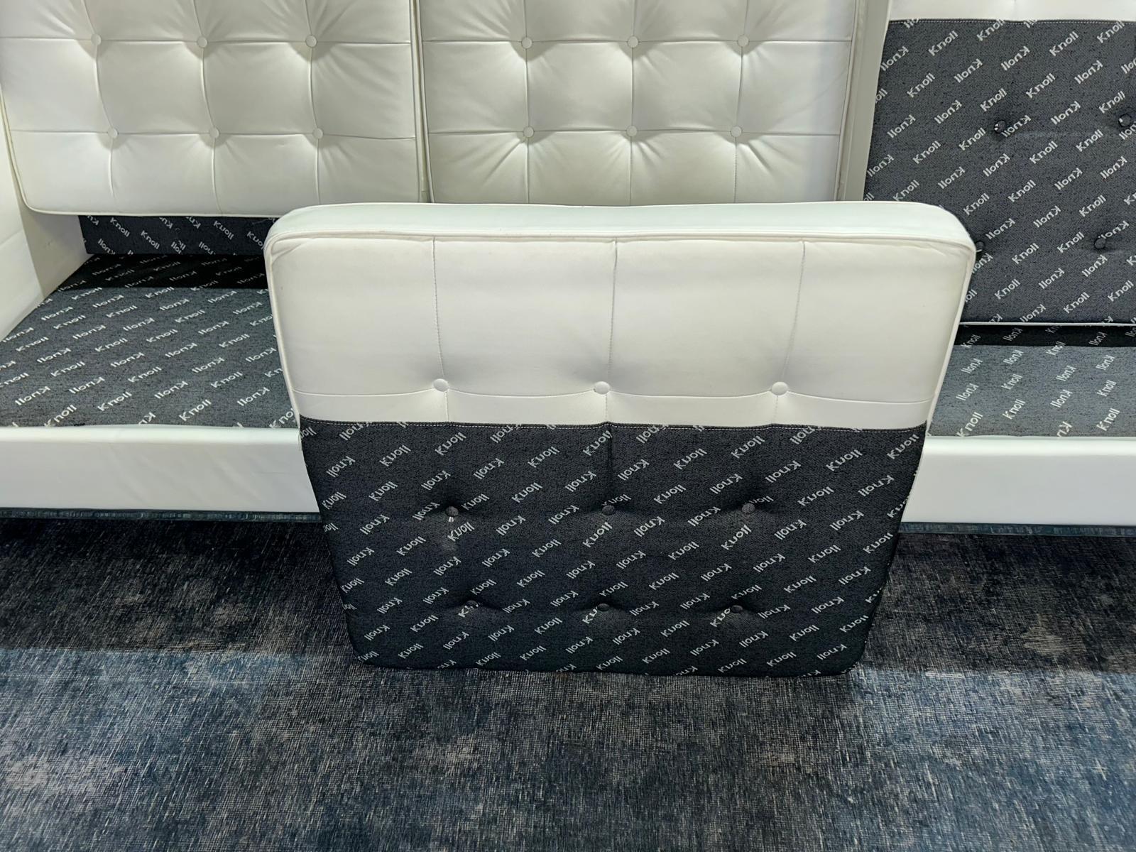 Divano Florence Knoll Pelle bianca in vendita 10