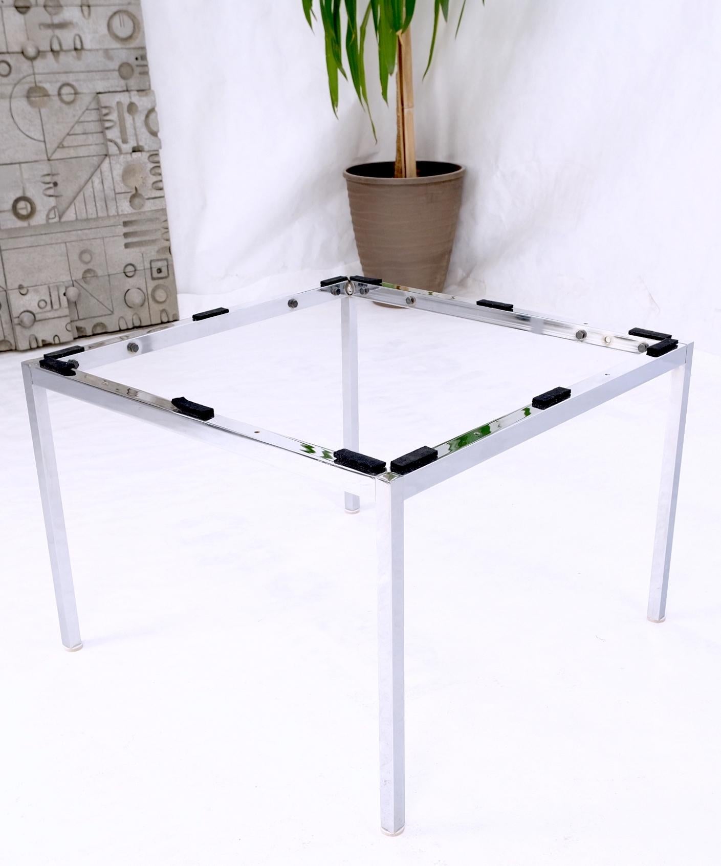 Florence Knoll Square Marble Top Solid Chrome Base Side End Coffee Center Table For Sale 6