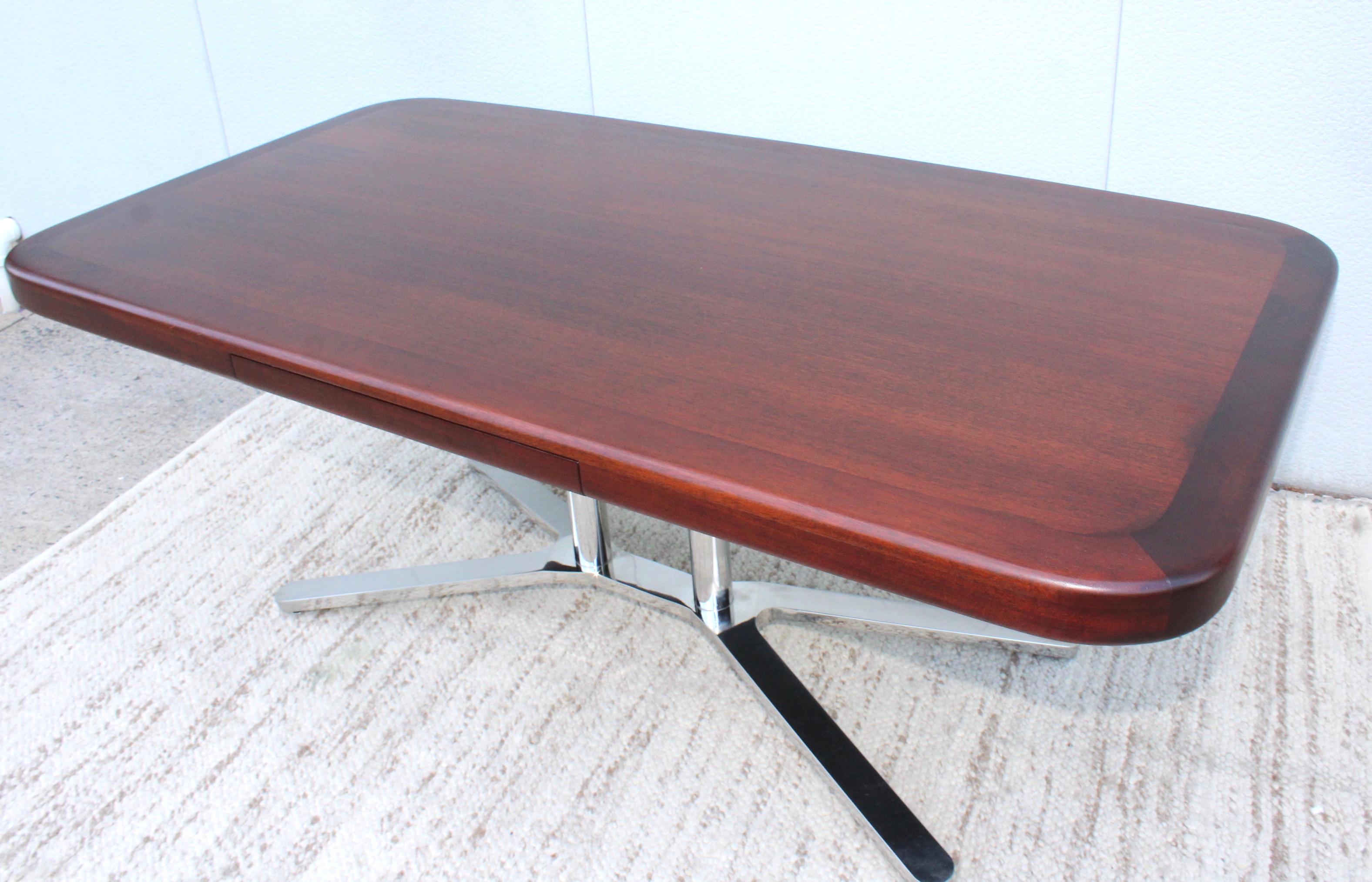 Florence Knoll Style Executive Desk 8