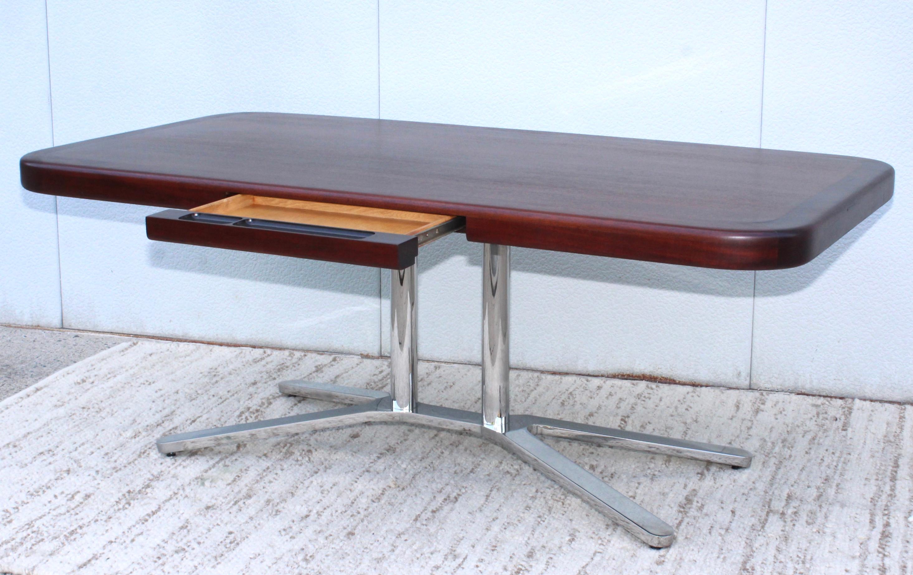 Mid-Century Modern Florence Knoll Style Executive Desk