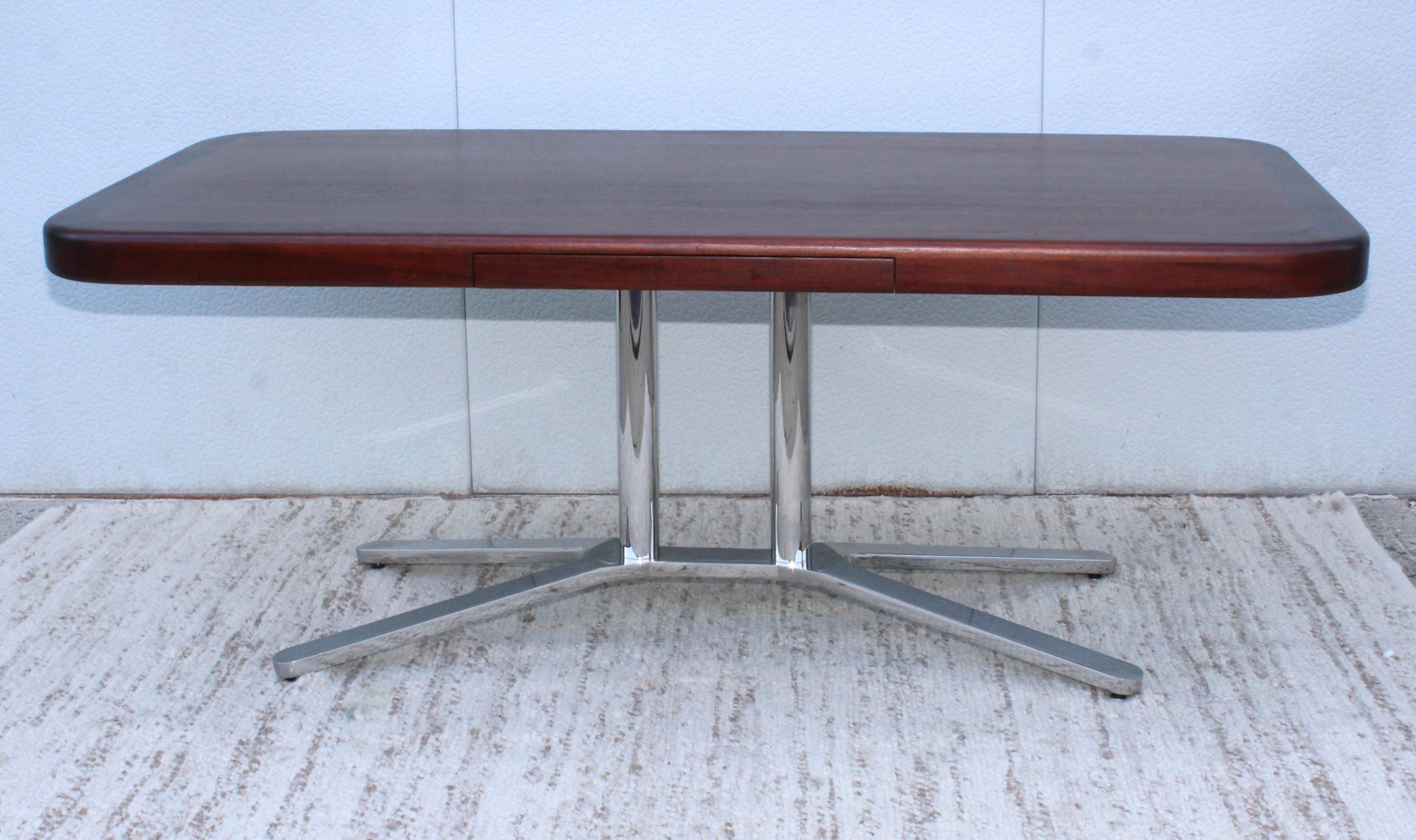 Late 20th Century Florence Knoll Style Executive Desk