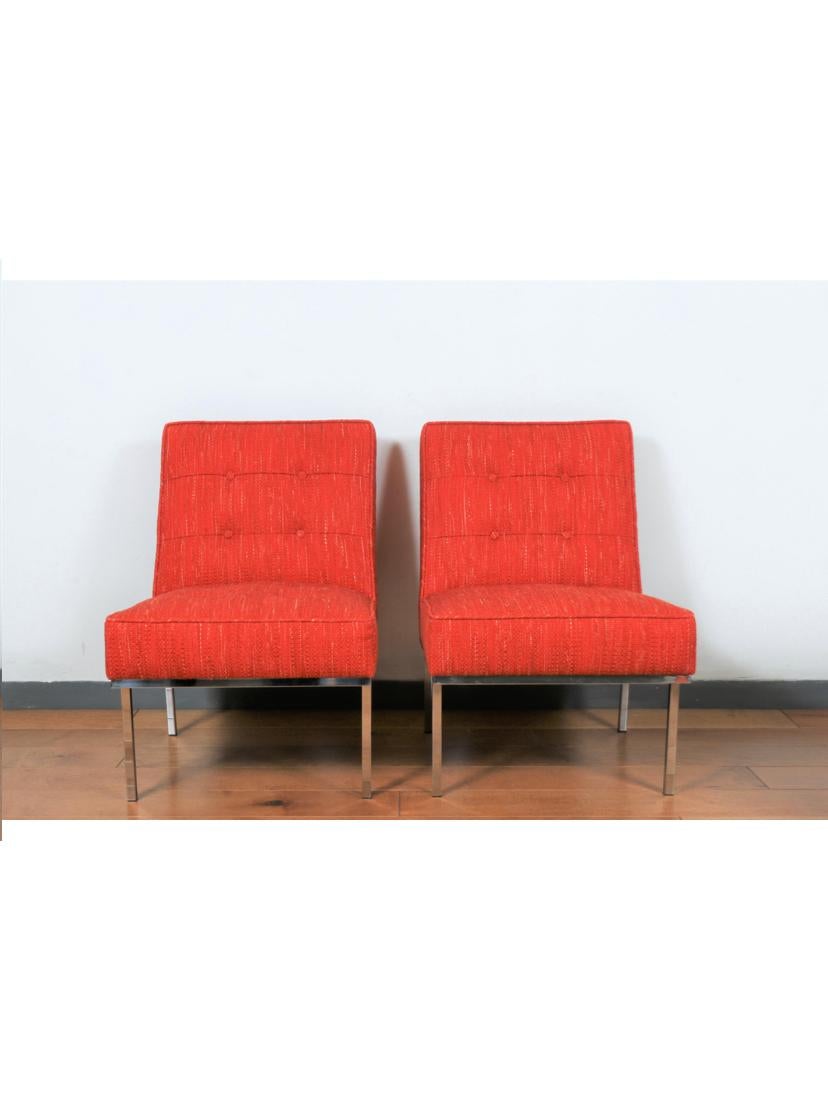 Mid-Century Modern Florence Knoll Style Ser of Chairs