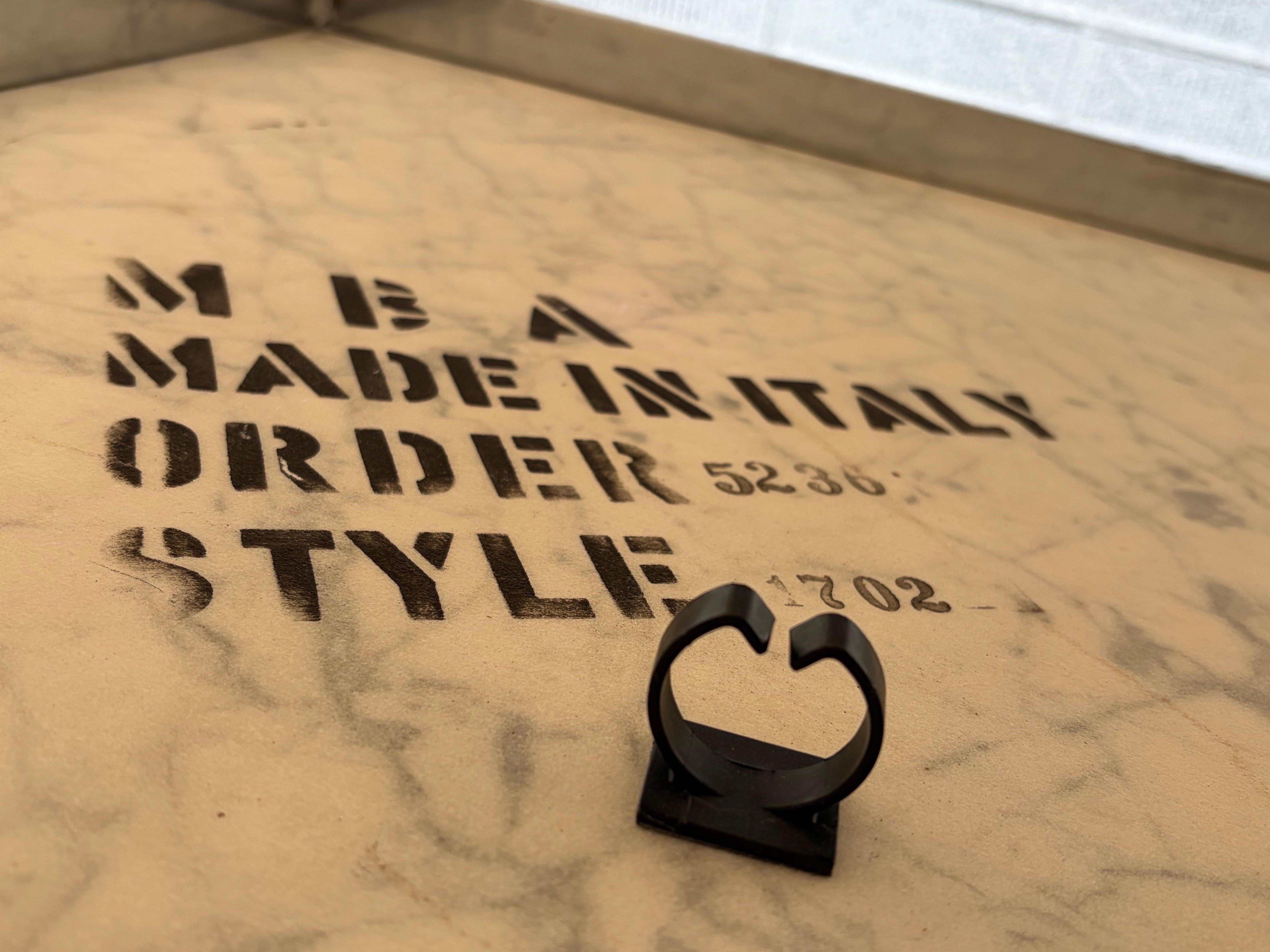 Florence Knoll Style Square Side Table in Carrera Marble and Chrome, Italy For Sale 7