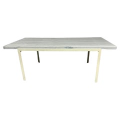 Florence Knoll T-Angle-Couchtisch/Couchtisch mit Marmorplatte