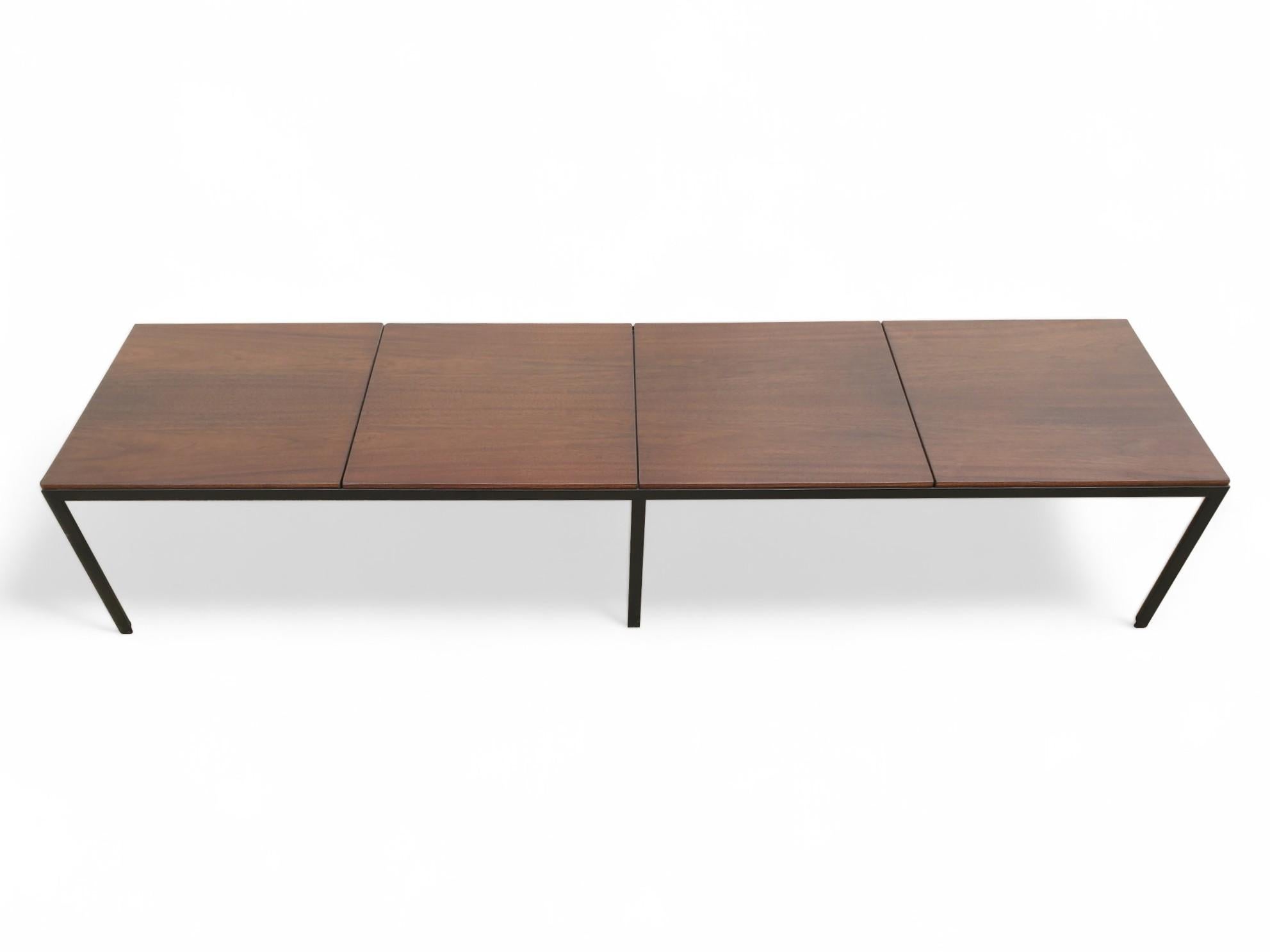 Florence Knoll T Angle Walnut Bench For Sale 4