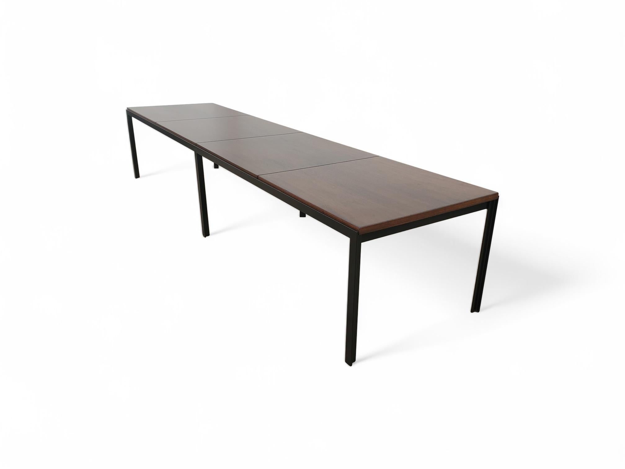 Florence Knoll T Angle Walnut Bench For Sale 5